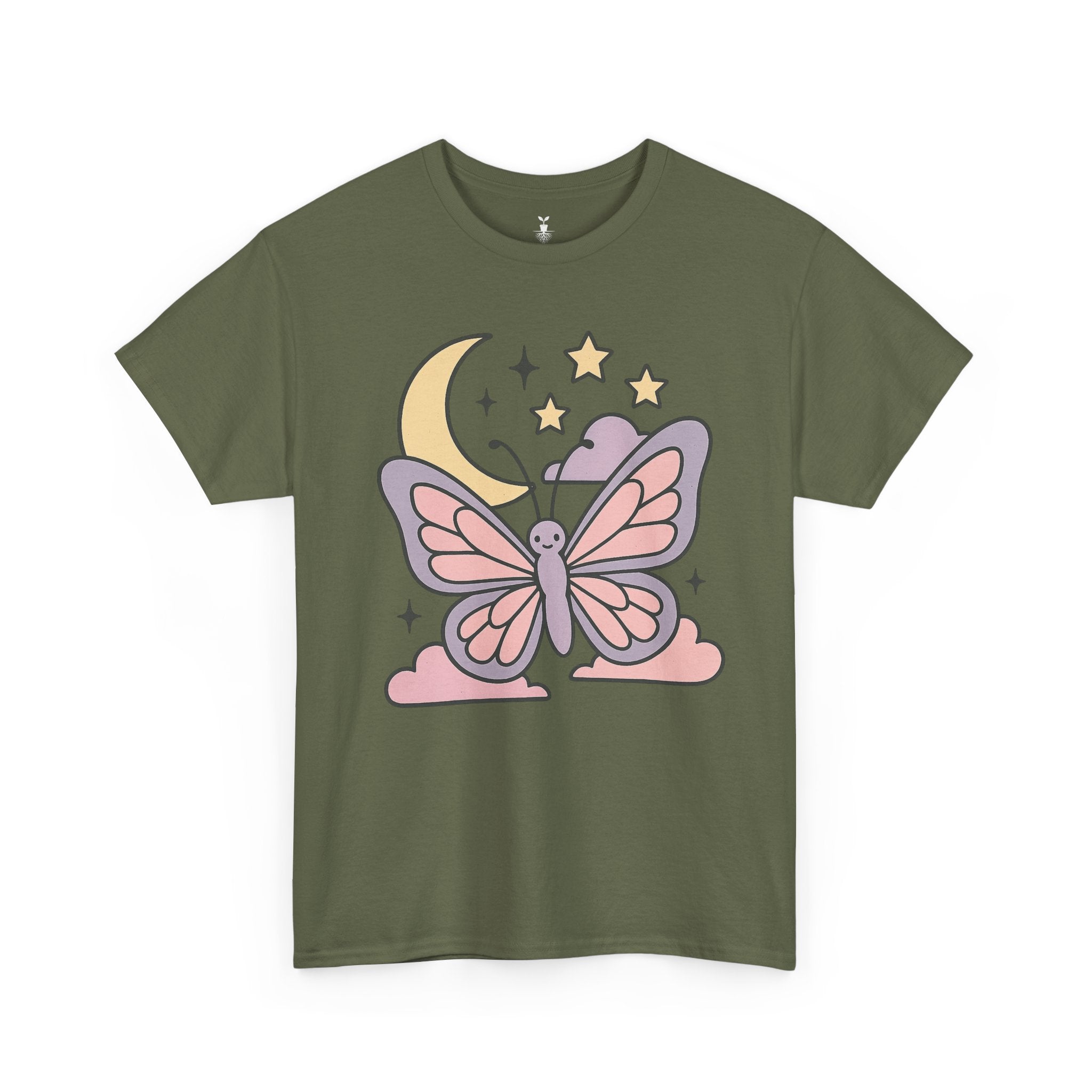 Aesthetic Boho Butterfly Moon T-Shirt