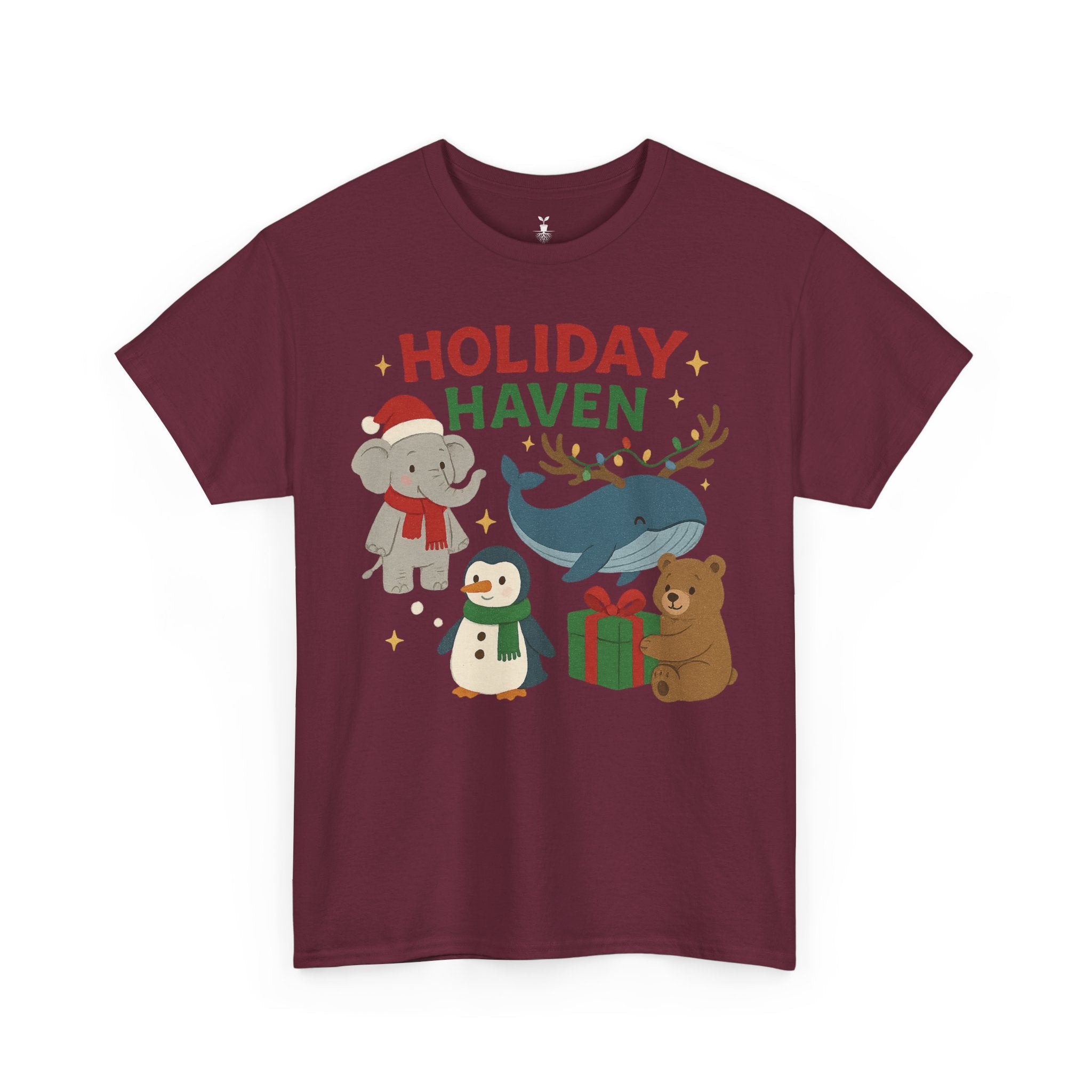 Holiday Haven Penguin Bear Whale Elephant T-Shirt
