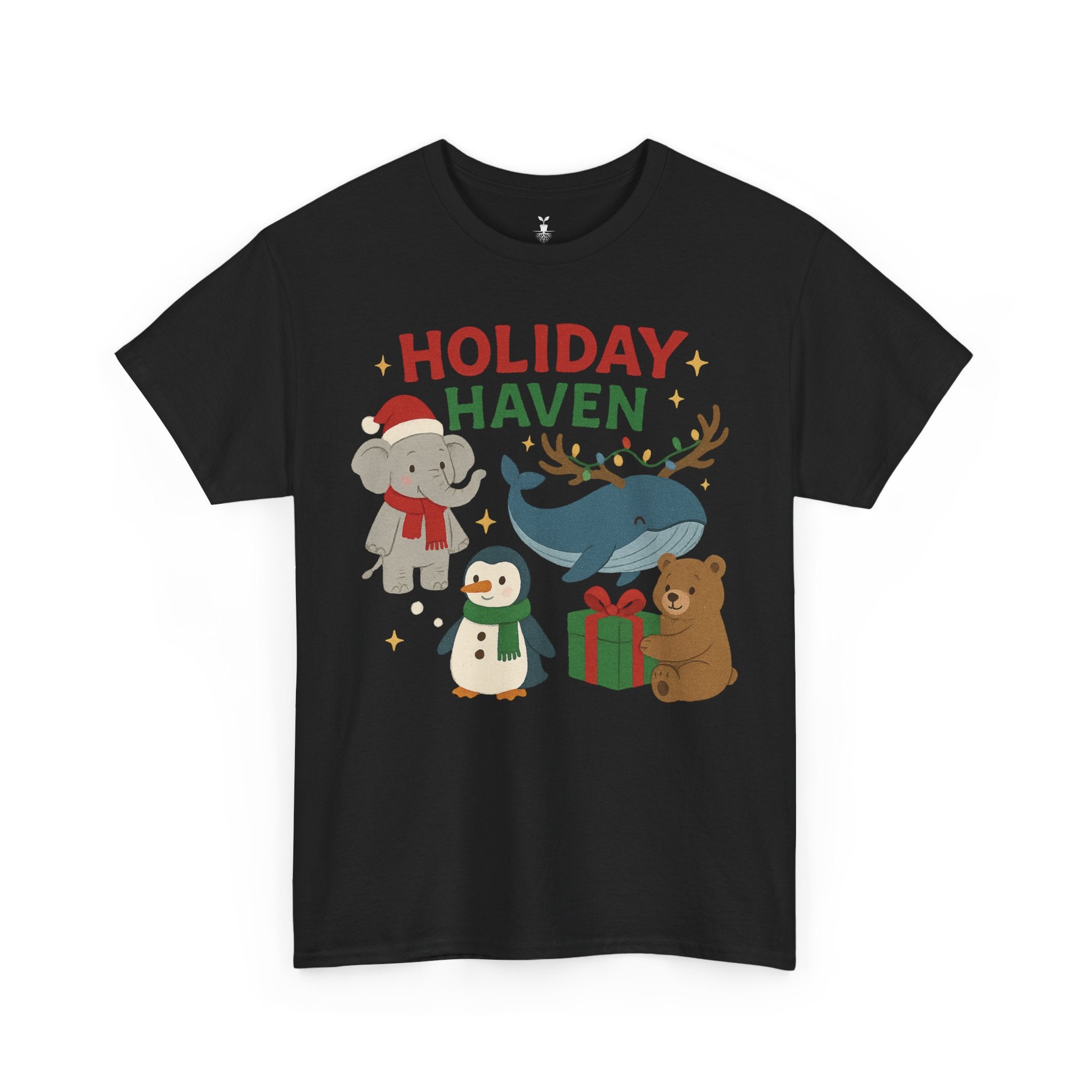 Holiday Haven Penguin Bear Whale Elephant T-Shirt