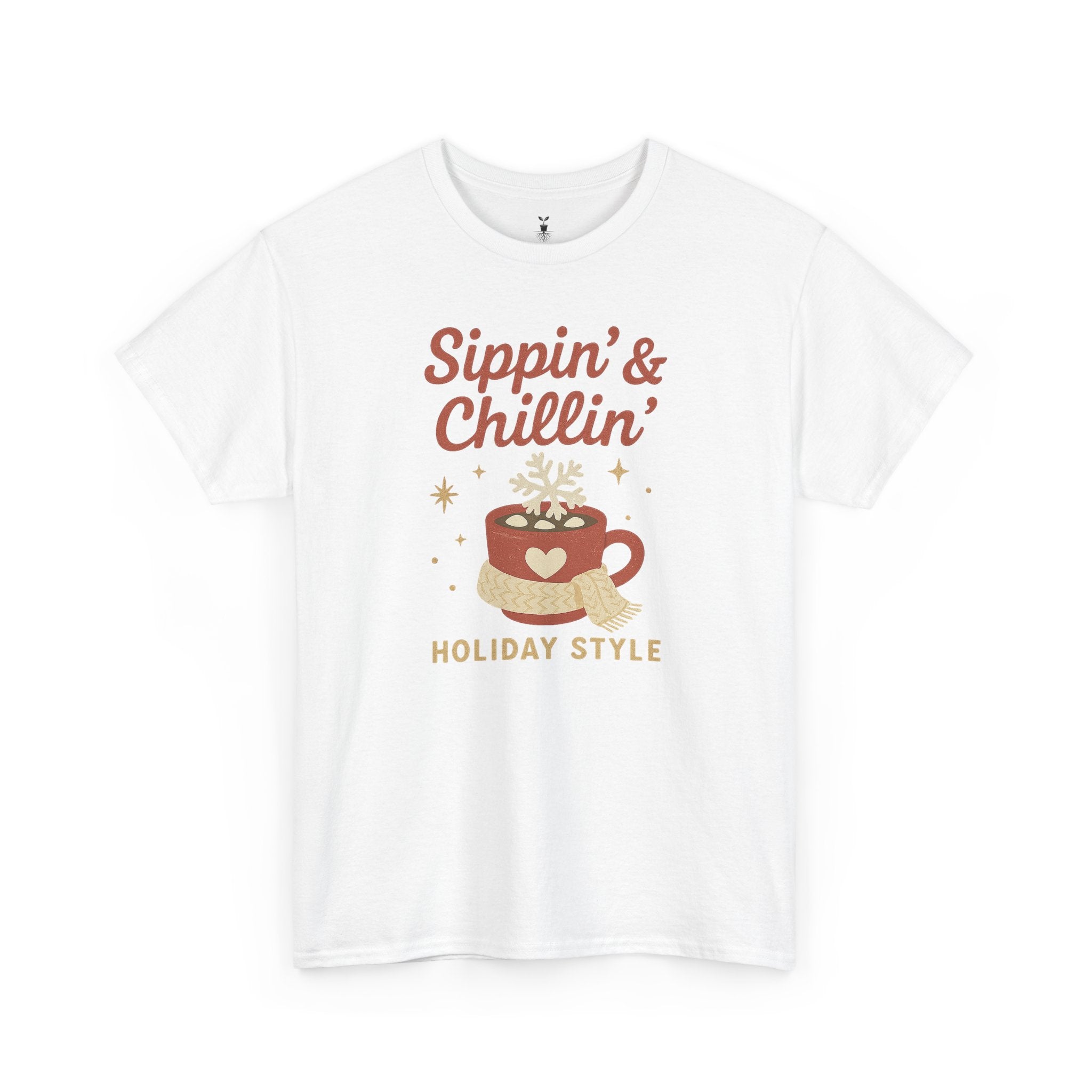 Sippin and Chillin Mug with Snowflake Marshmallows Christmas T-Shirt