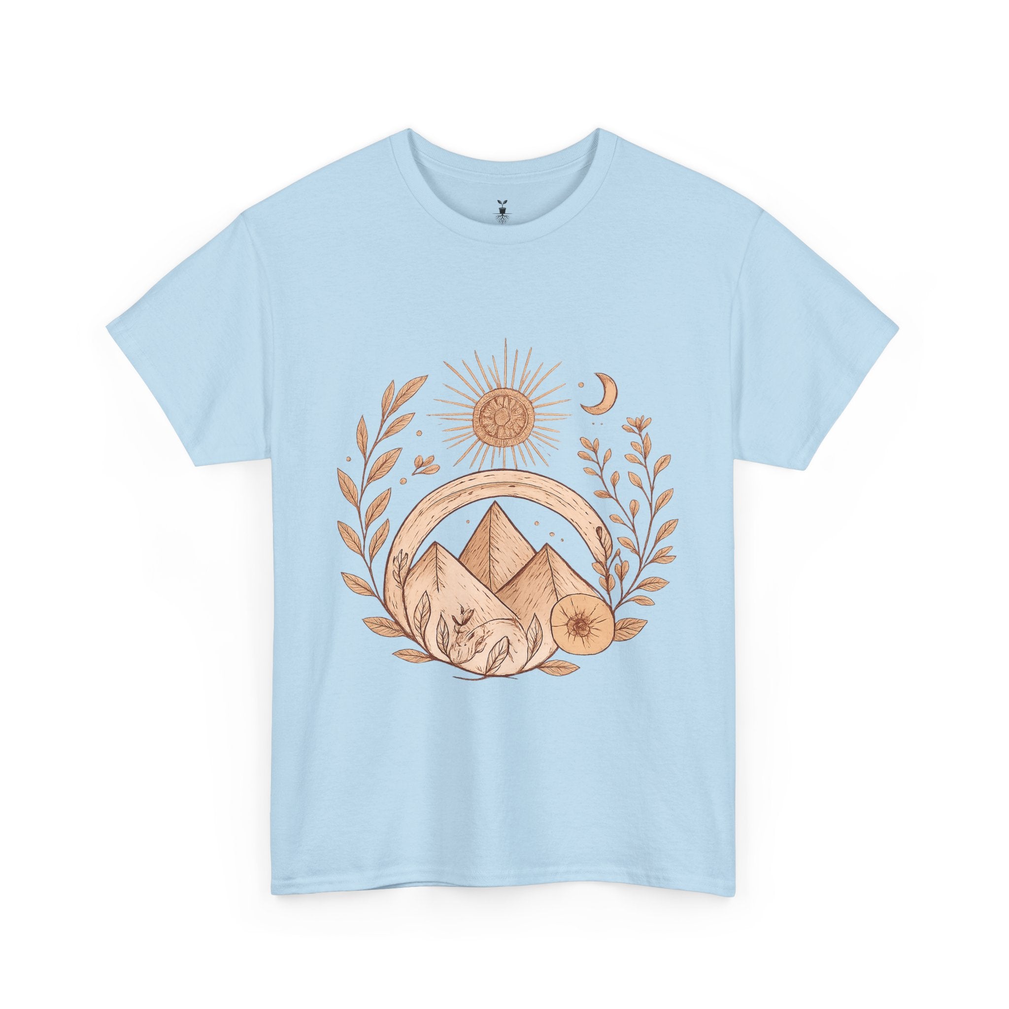 Sun, Moon, and Mountain Bohemian T-Shirt