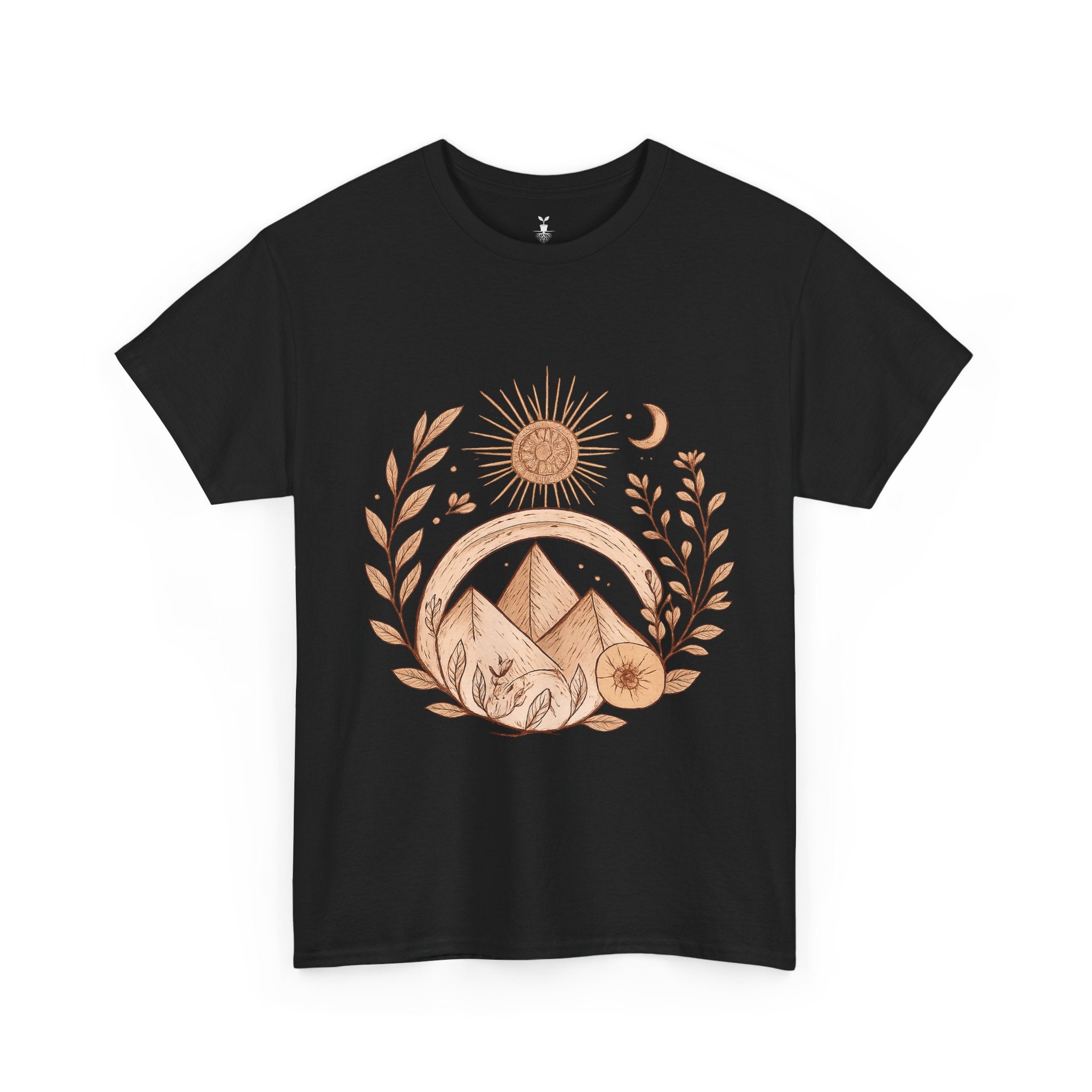 Sun, Moon, and Mountain Bohemian T-Shirt