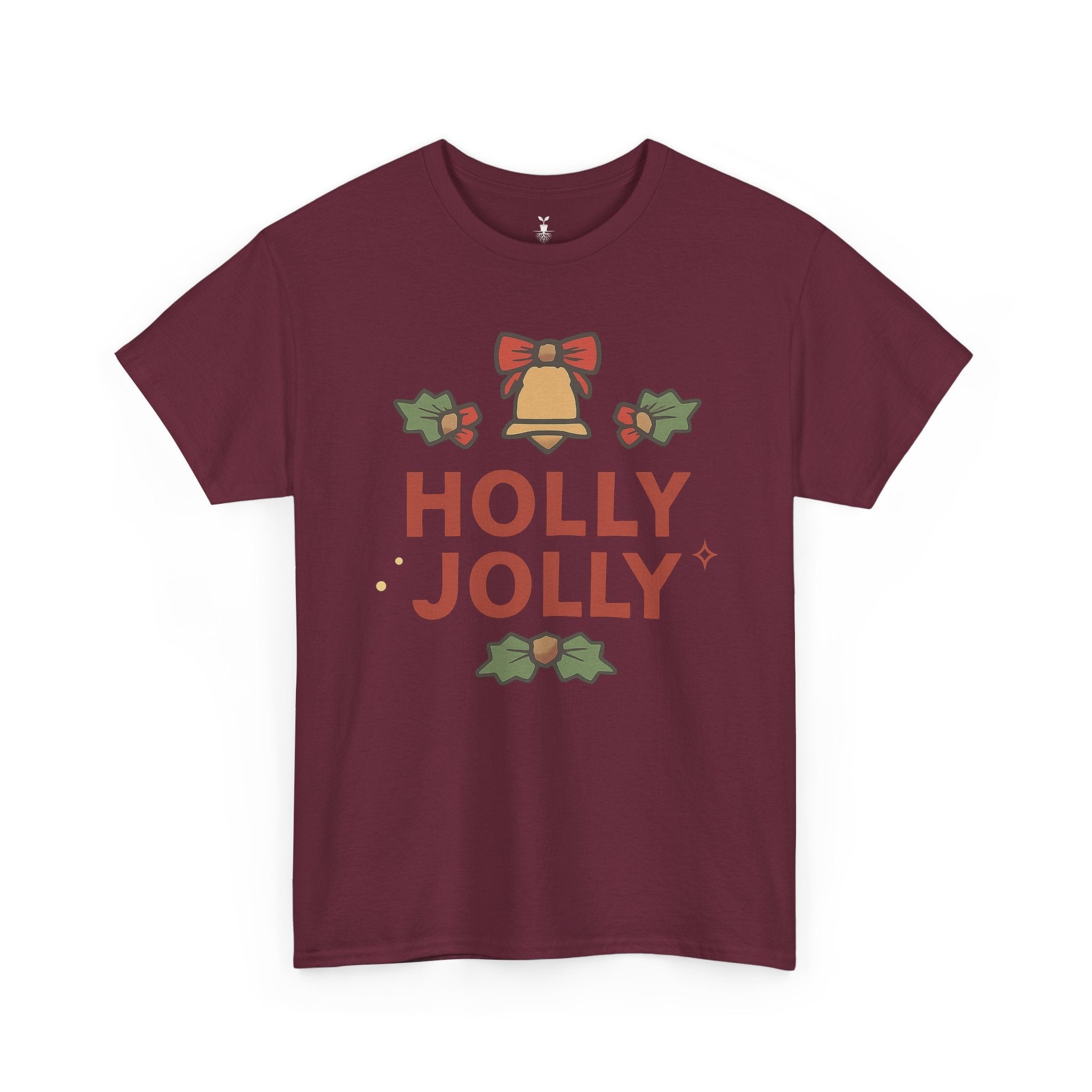 Christmas Bell, Bows, and Festive Holly Jolly Holiday T-Shirt