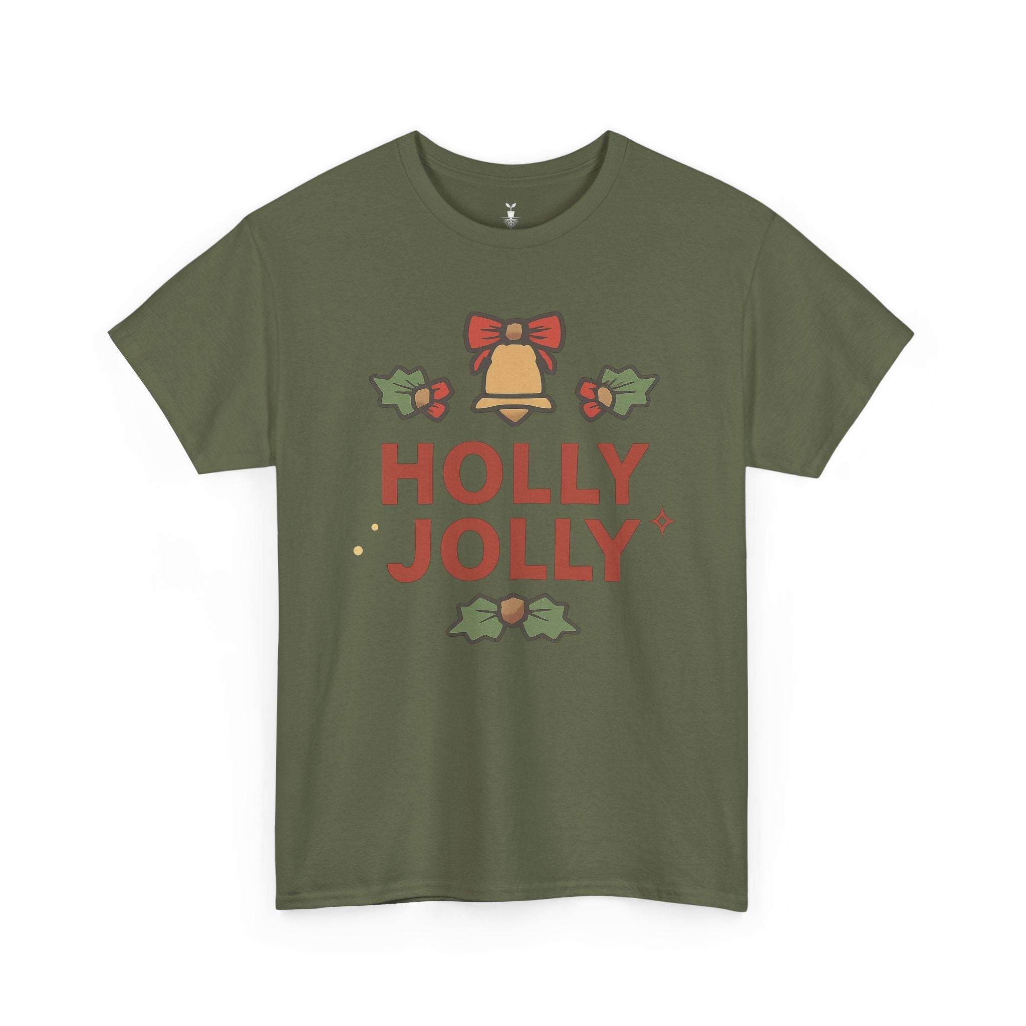 Christmas Bell, Bows, and Festive Holly Jolly Holiday T-Shirt