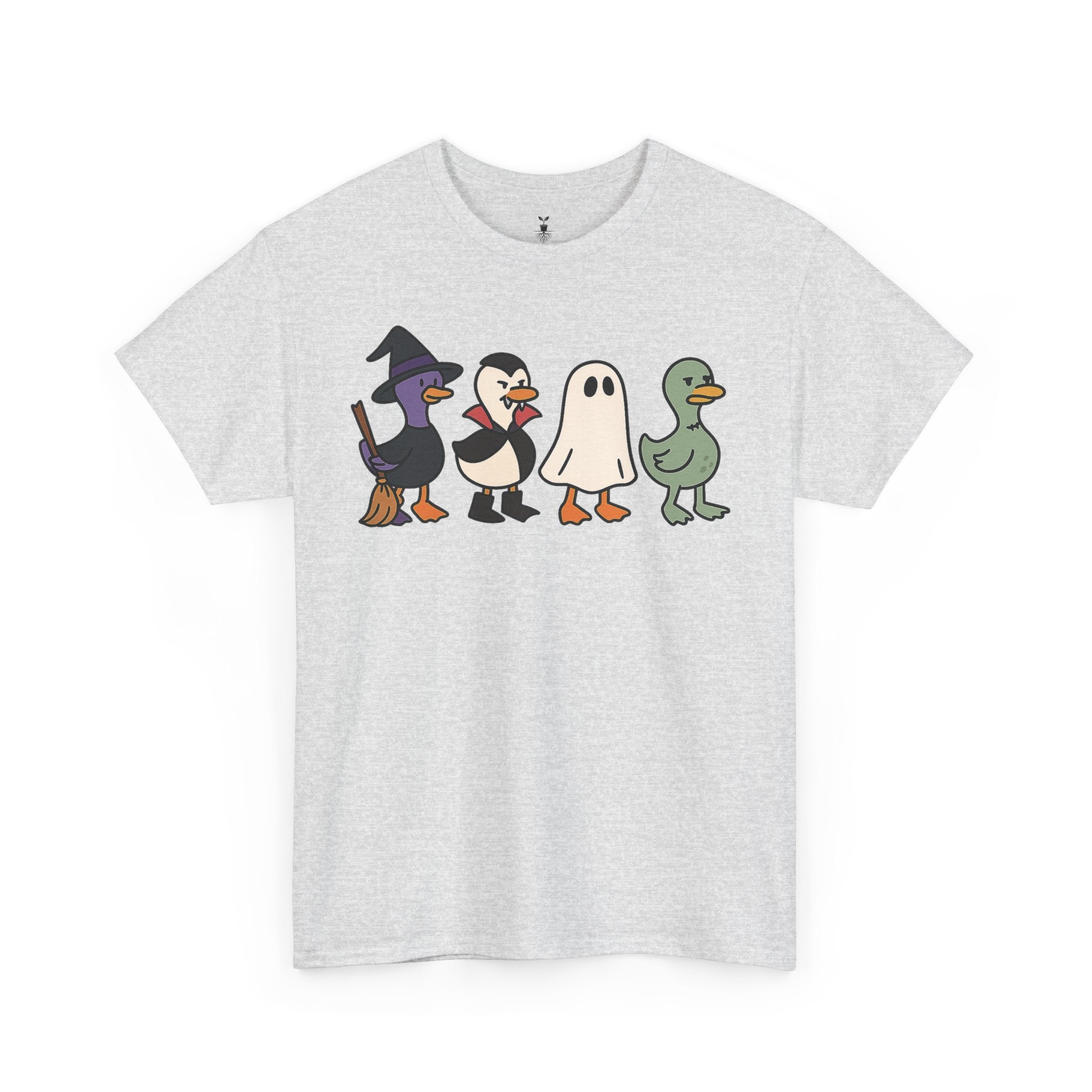 Ducks as Witch Vampire Ghost and Frankenstein Zombie Halloween T-Shirt