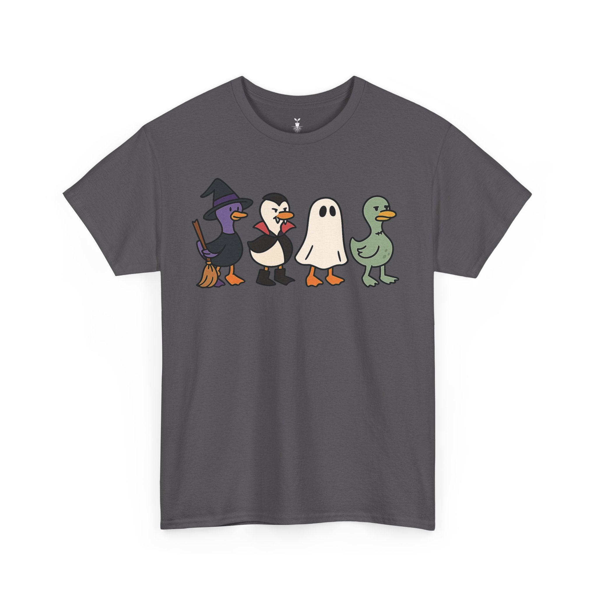 Ducks as Witch Vampire Ghost and Frankenstein Zombie Halloween T-Shirt