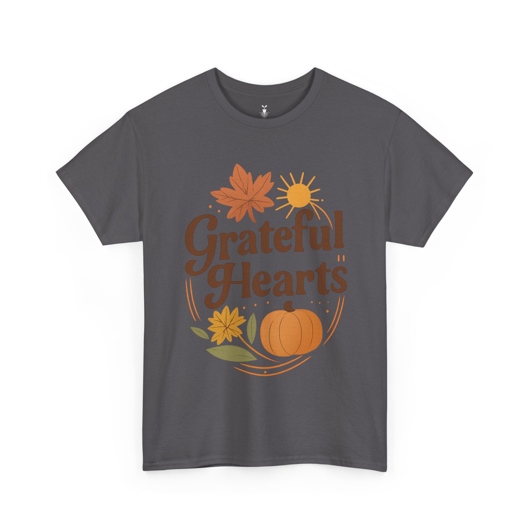 Aesthetic Grateful Hearts Fall Pumpkin Leaves T-shirt