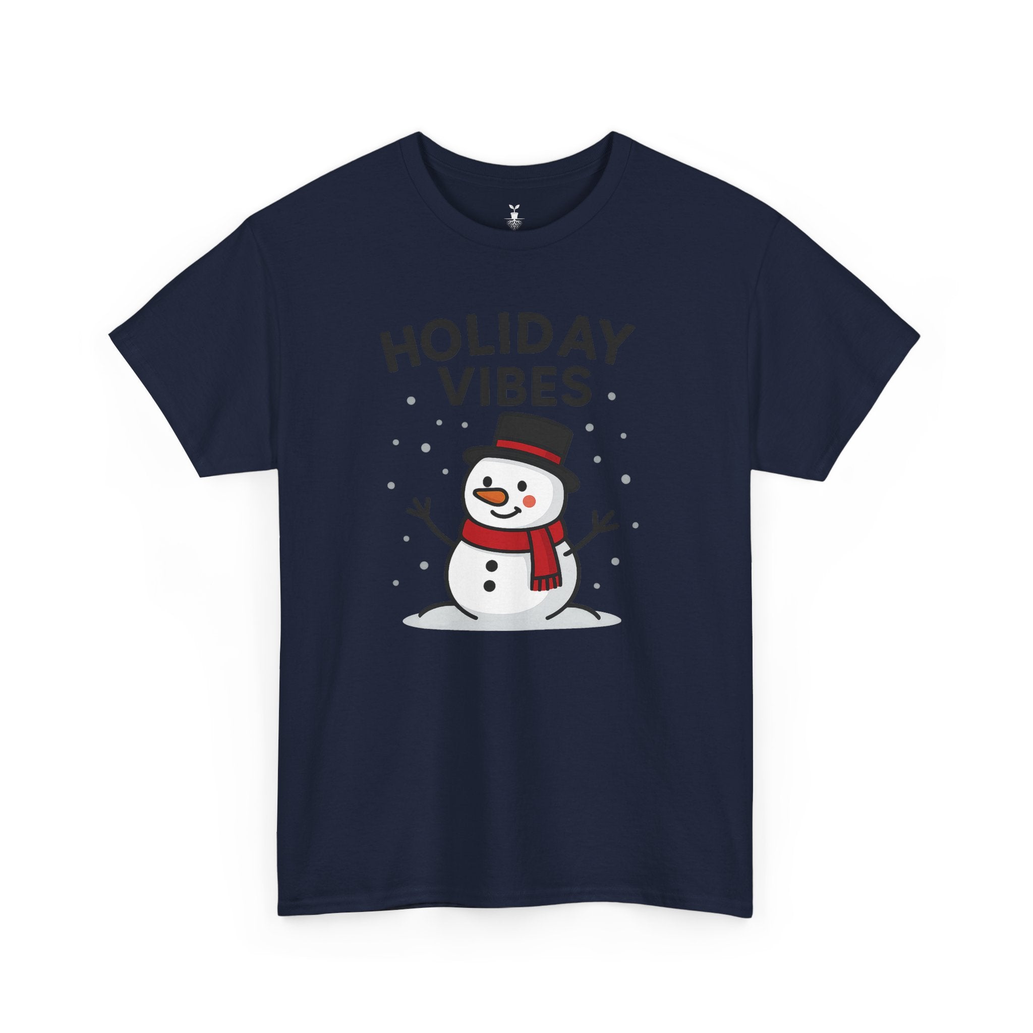 Holiday Vibes Snowman Christmas T-Shirt