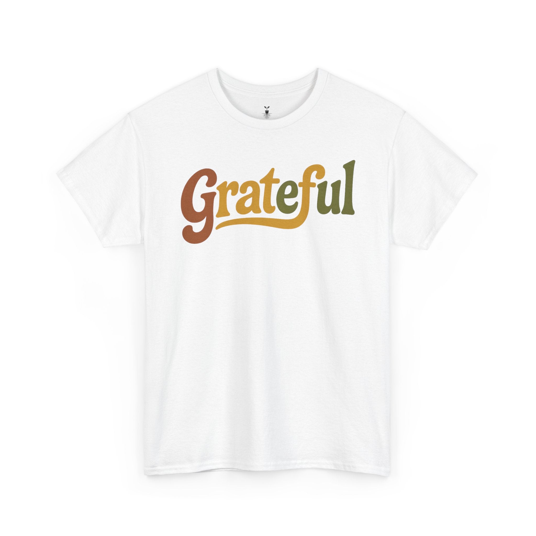 Boho Style Grateful Typography T-Shirt