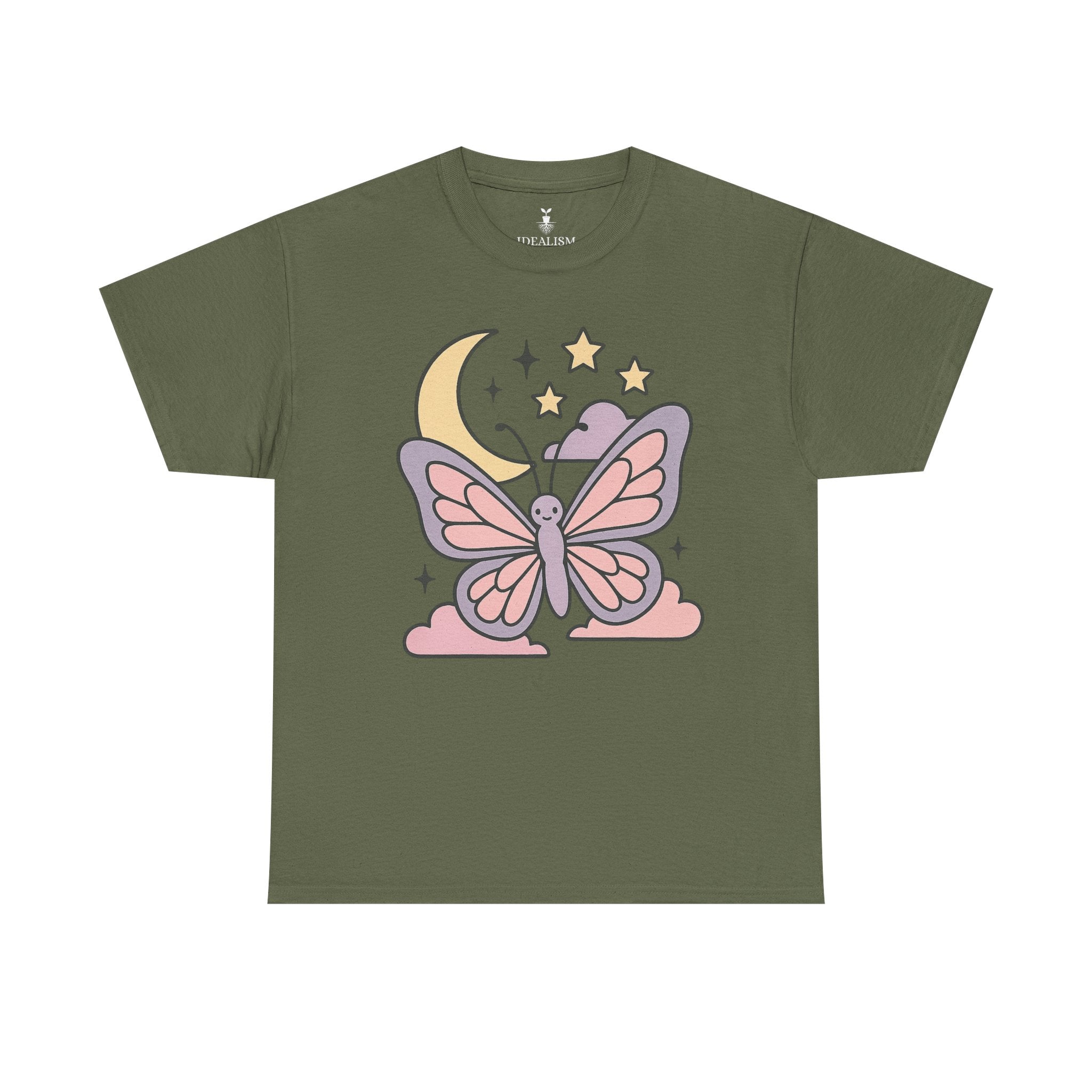 Aesthetic Boho Butterfly Moon T-Shirt