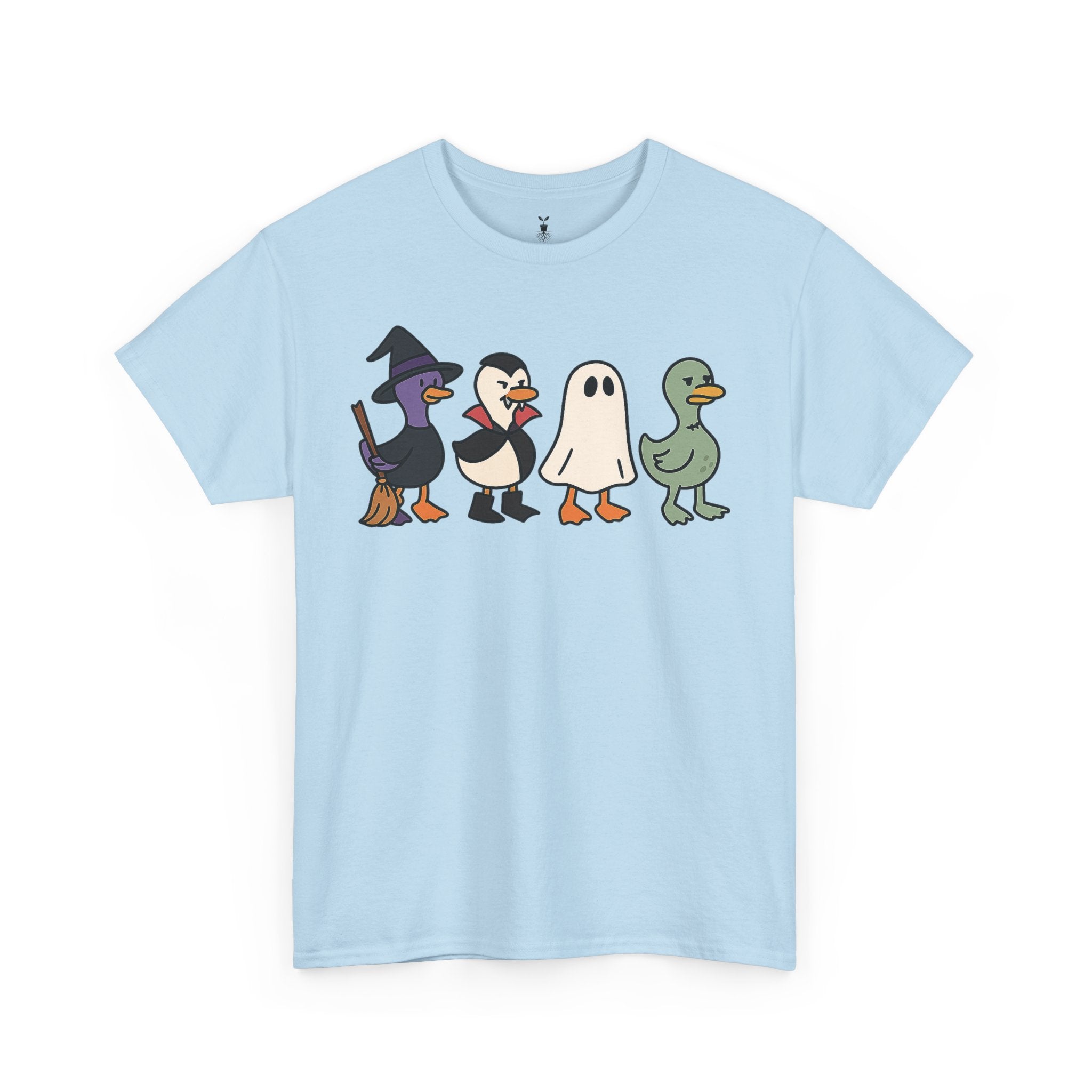 Ducks as Witch Vampire Ghost and Frankenstein Zombie Halloween T-Shirt