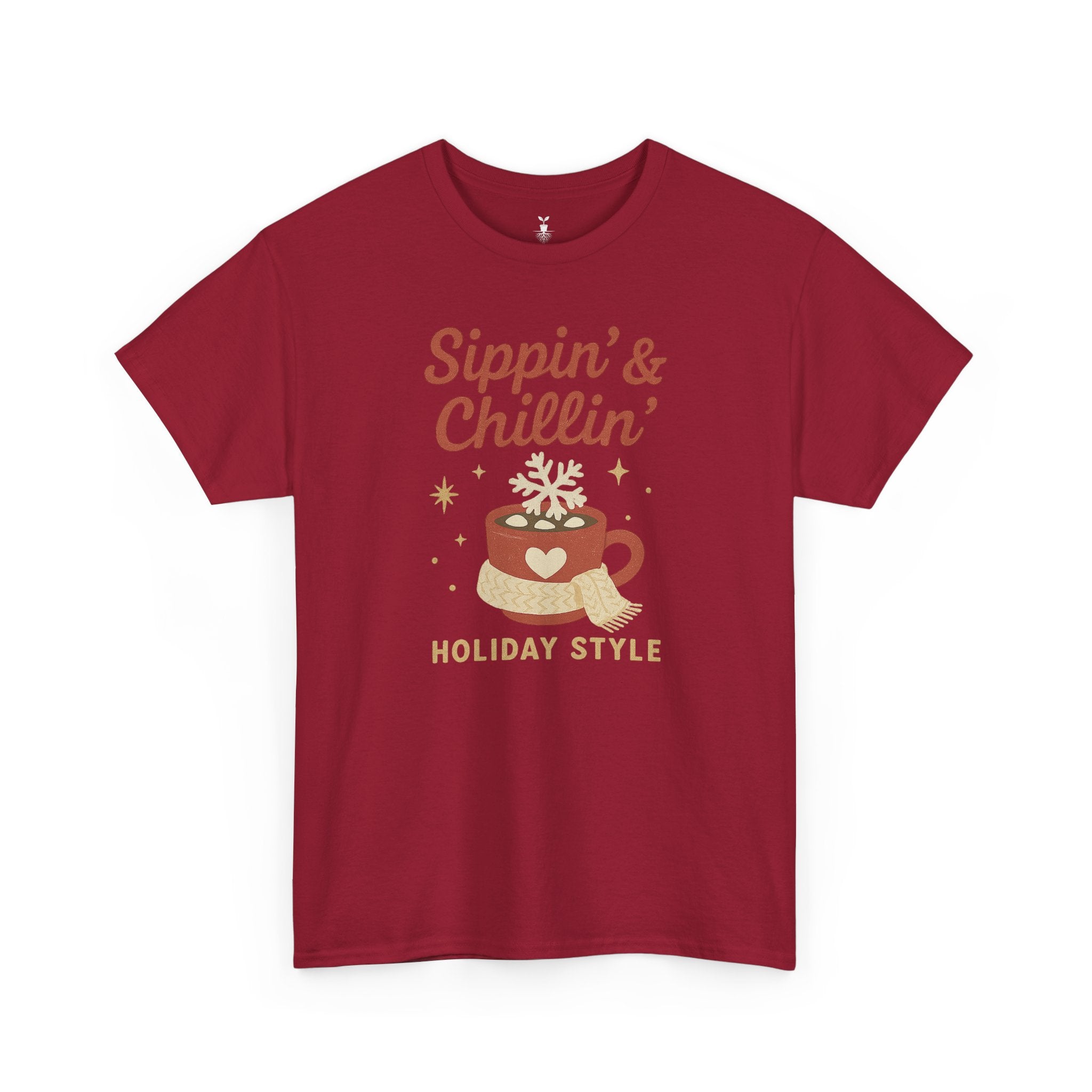 Sippin and Chillin Mug with Snowflake Marshmallows Christmas T-Shirt