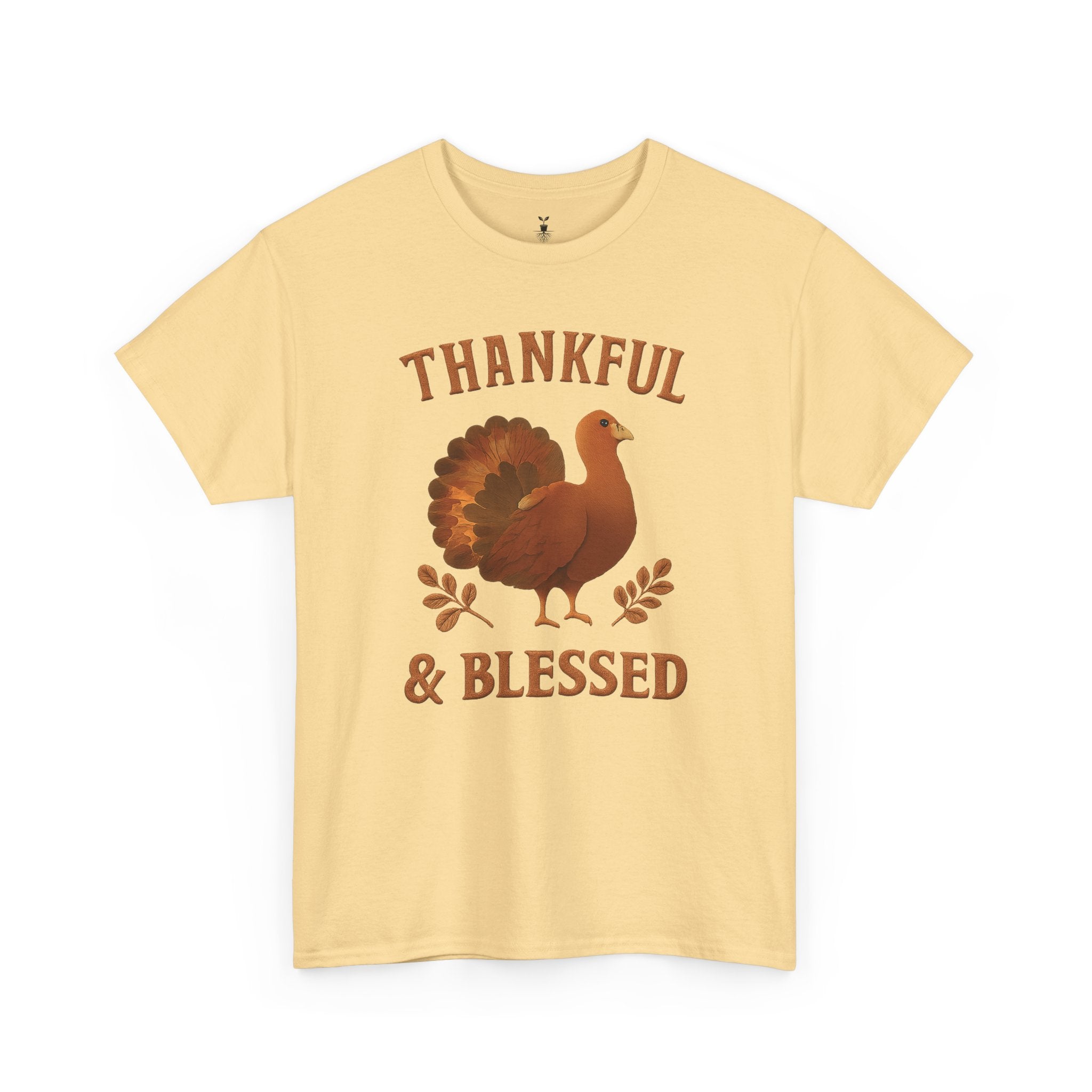 Fall Thankful and Blessed Turkey T-Shirt