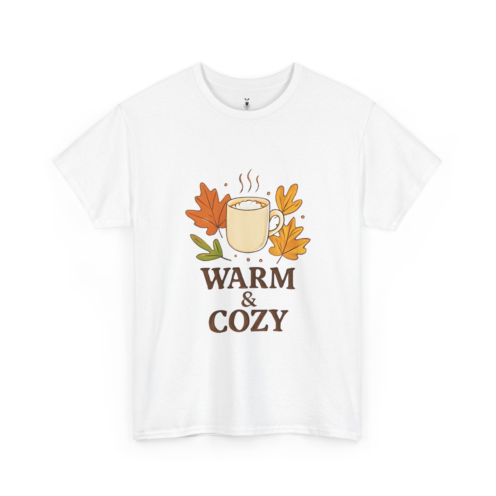 Autumn Coffee Mug with Fall Leaves Warm and Cozy T-Shirt