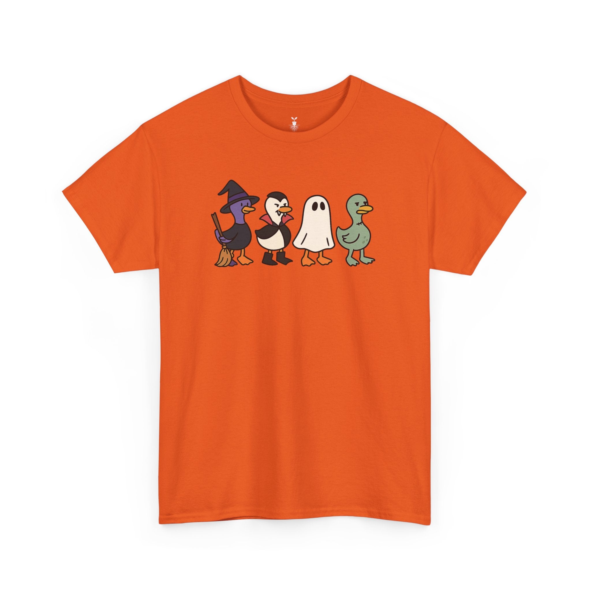 Cute Halloween Ducks in Witch, Vampire, Ghost, and Zombie T-Shirt