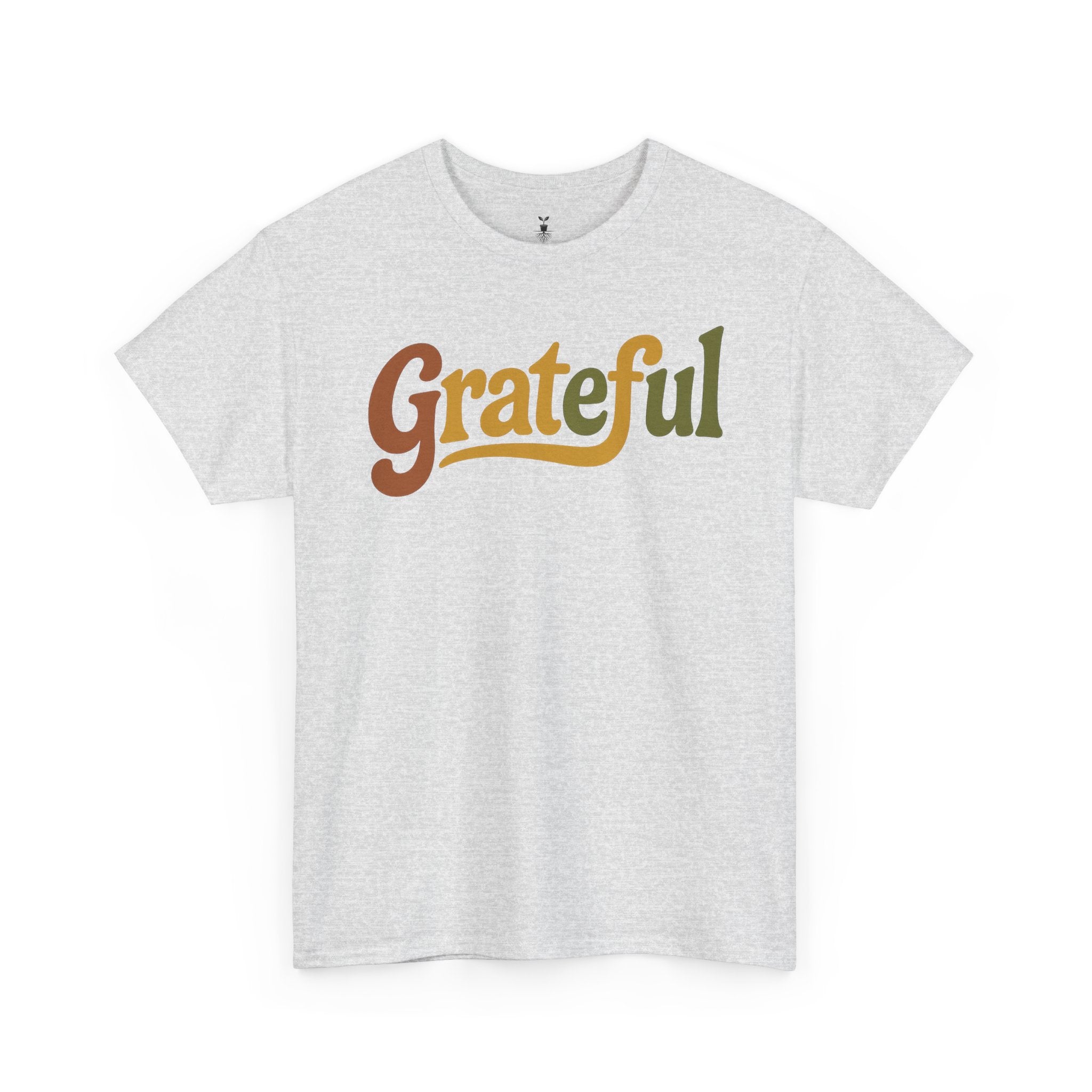 Boho Style Grateful Typography T-Shirt