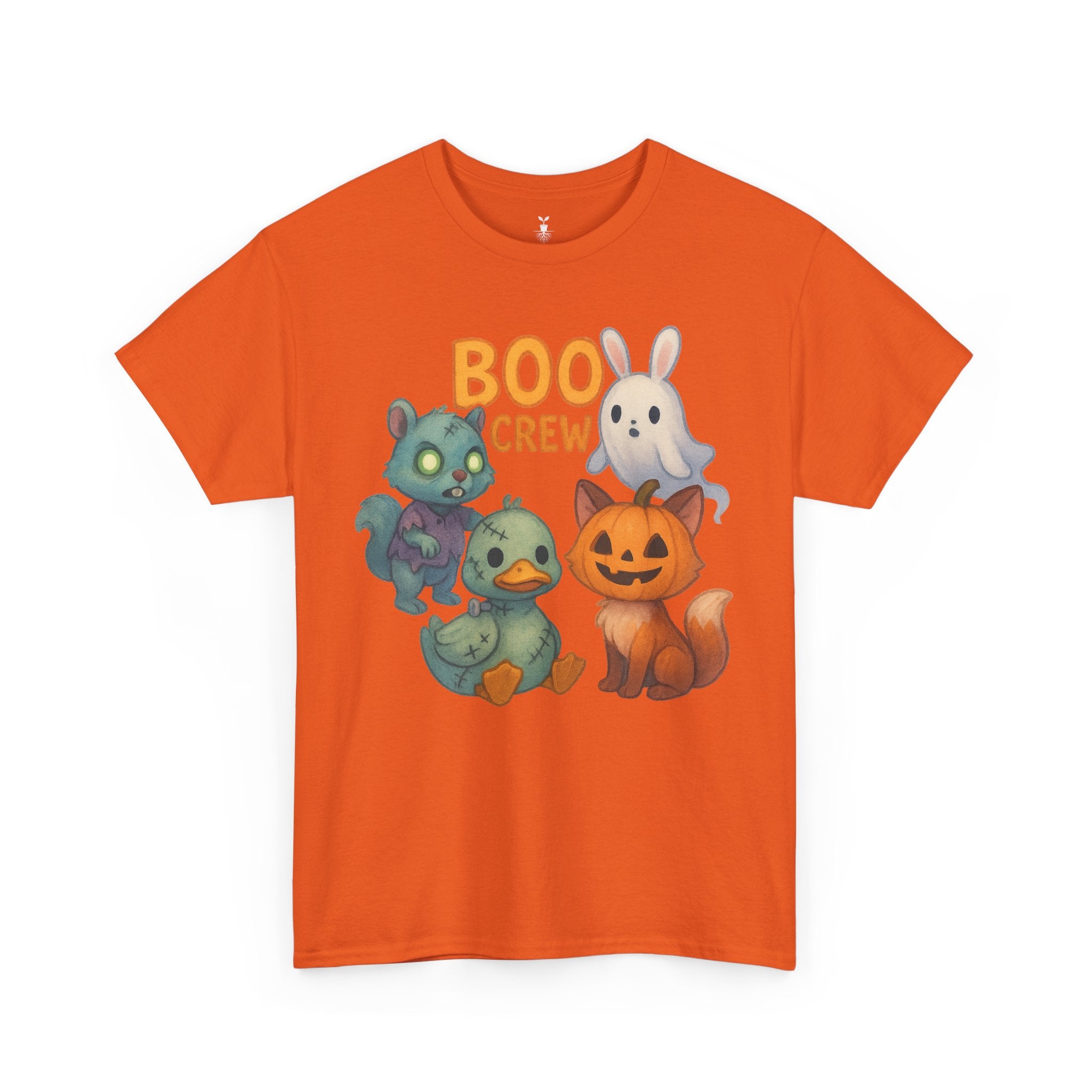 Zombie Squirrel, Ghost Bunny, Pumpkin Cat & Duck  Boo Crew T-Shirt