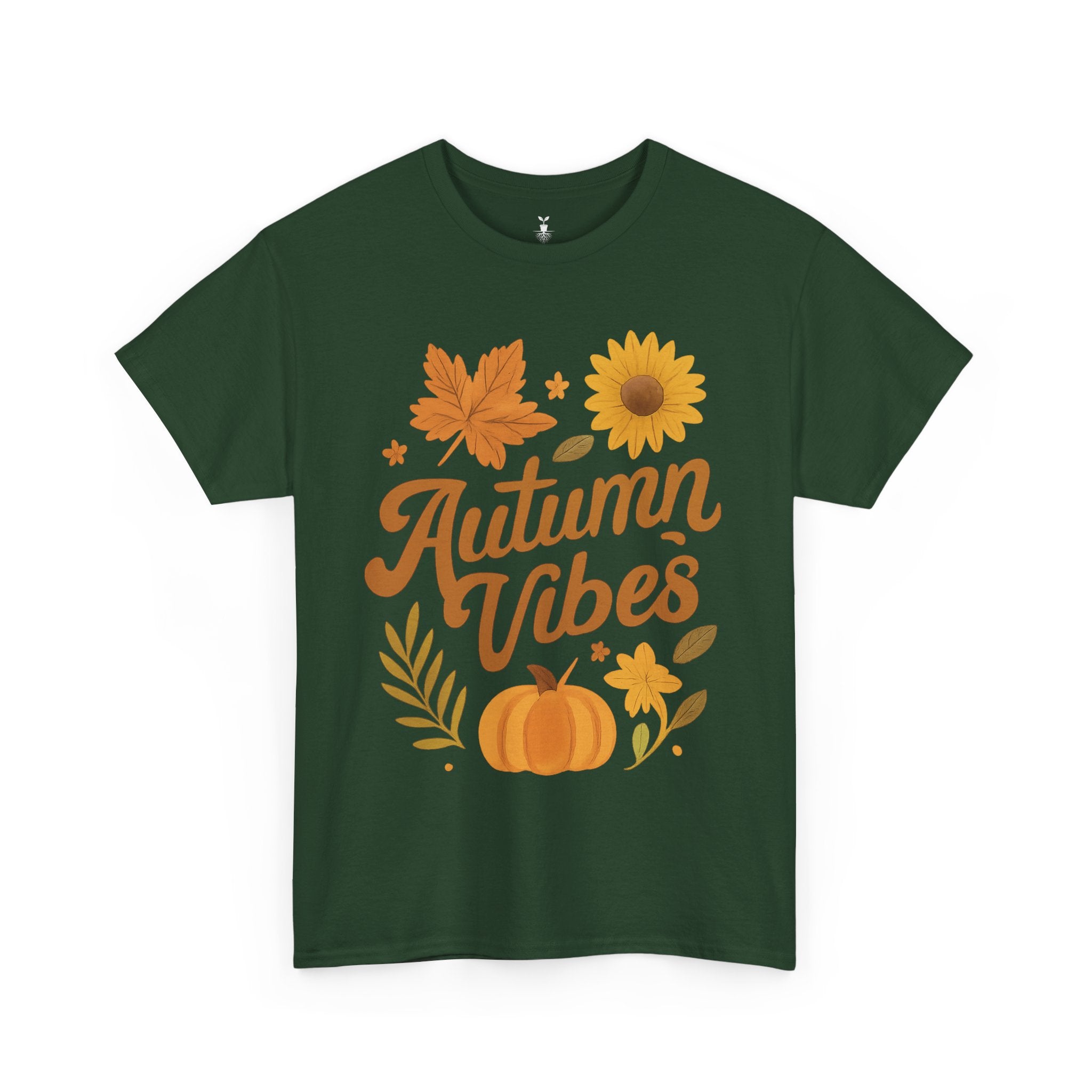 Autumn Vibes with Pumpkin, Maple Leaf, Sunflower T-Shirt