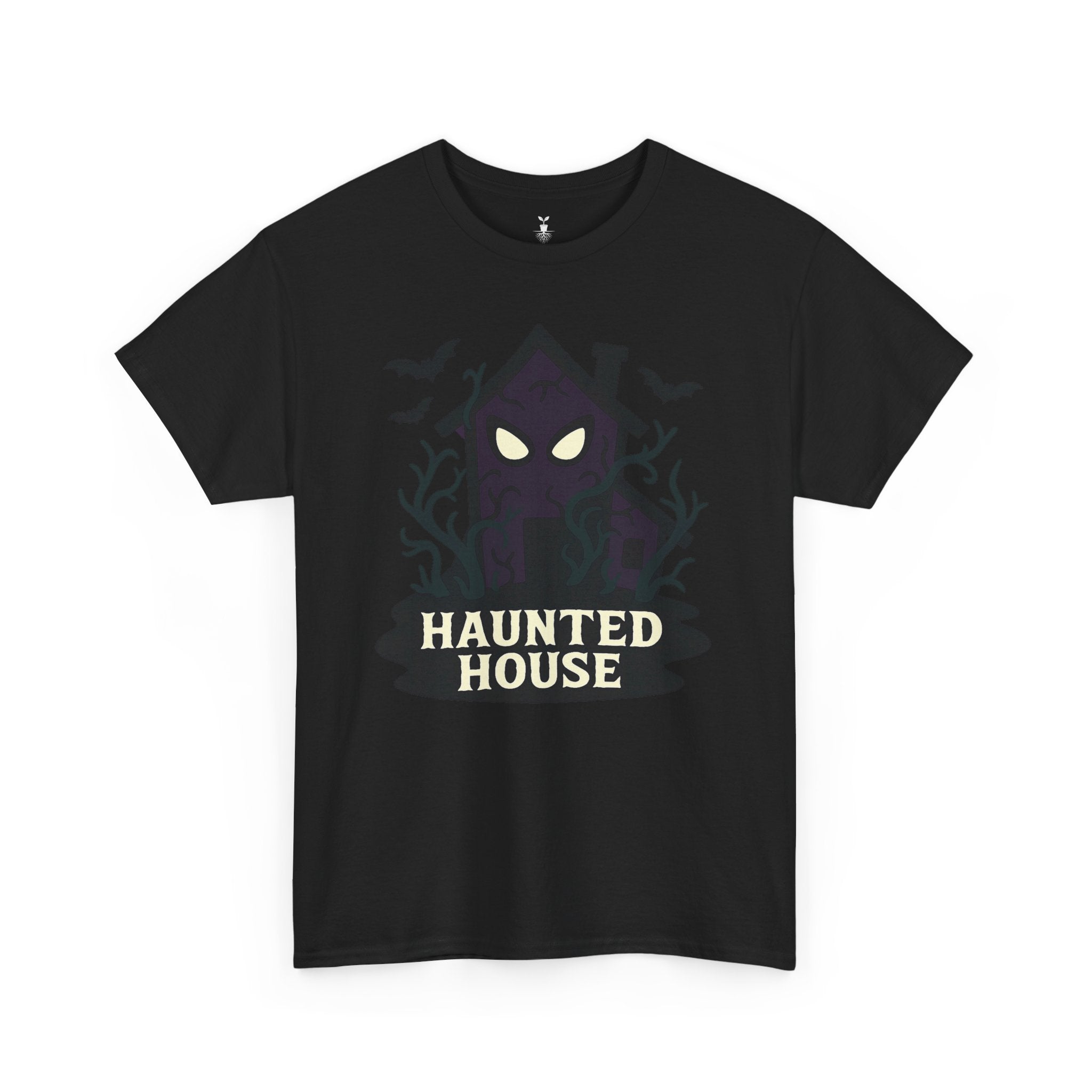 Haunted House Creepy Eyes and Bats Halloween Shirt