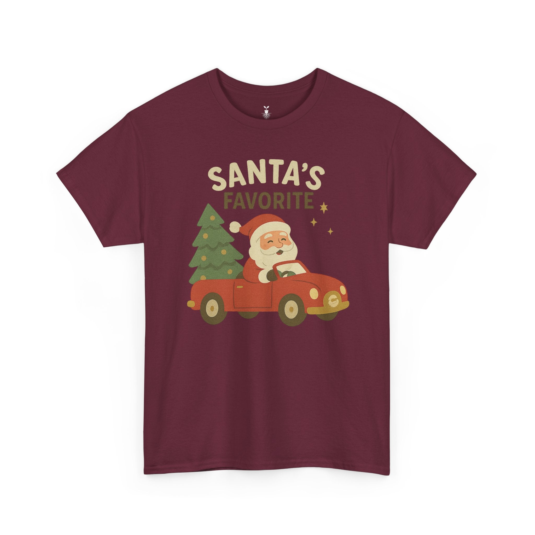 Santas Favorite Driving Red Car with Tree T-Shirt