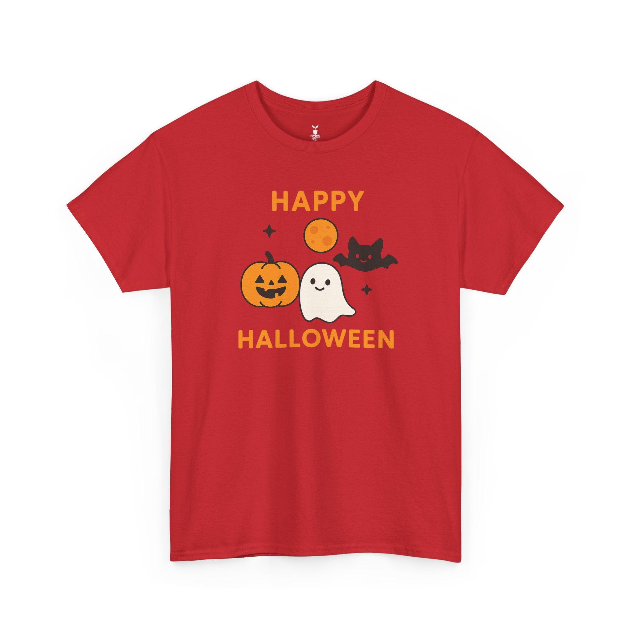 Cartoon Pumpkin, Ghost & Bat T-Shirt
