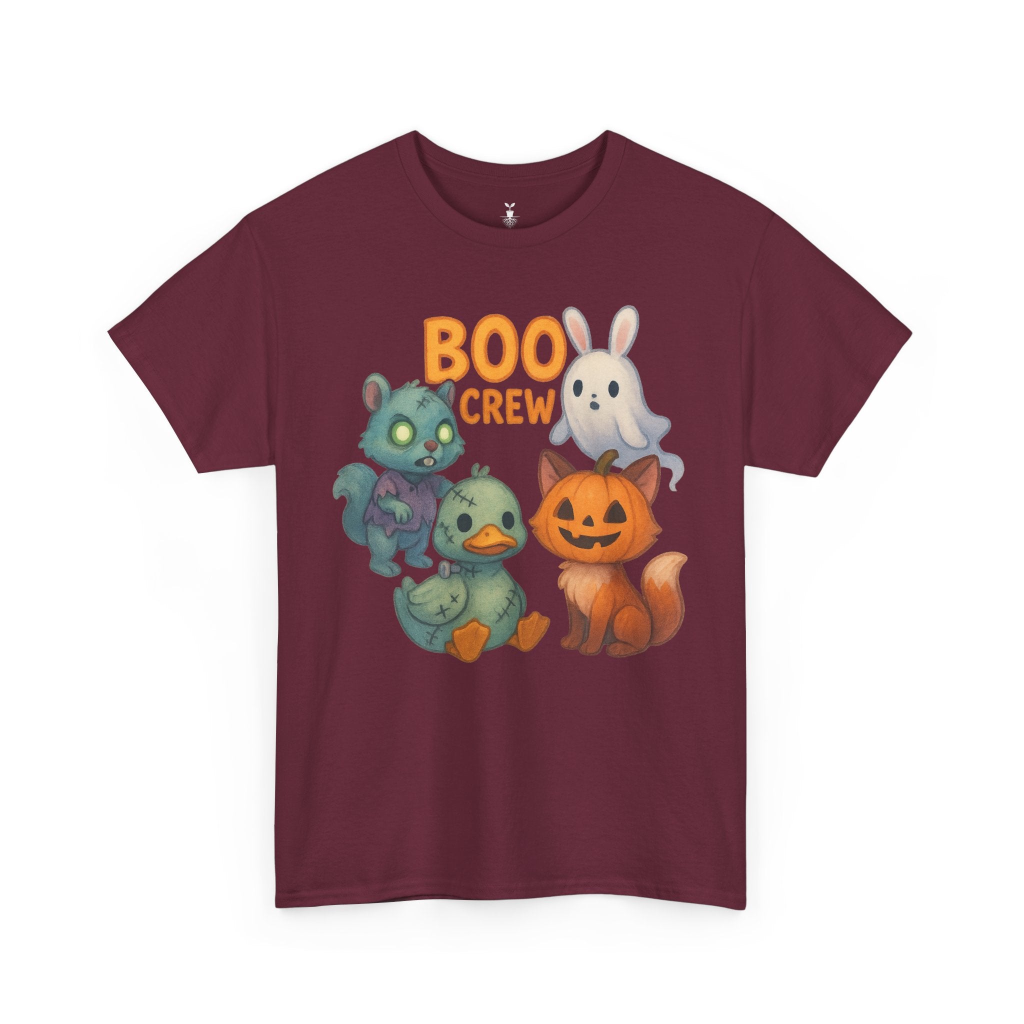 Zombie Squirrel, Ghost Bunny, Pumpkin Cat & Duck  Boo Crew T-Shirt