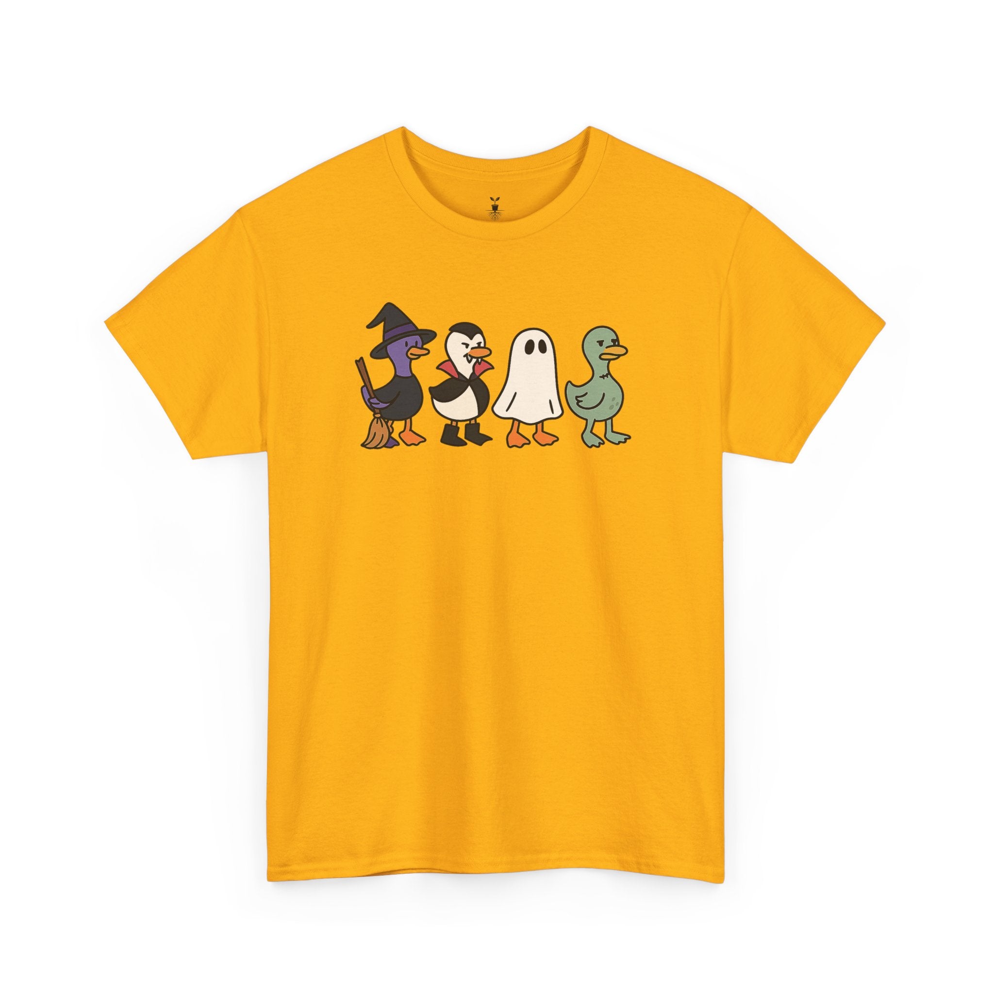 Cute Halloween Ducks in Witch, Vampire, Ghost, and Zombie T-Shirt