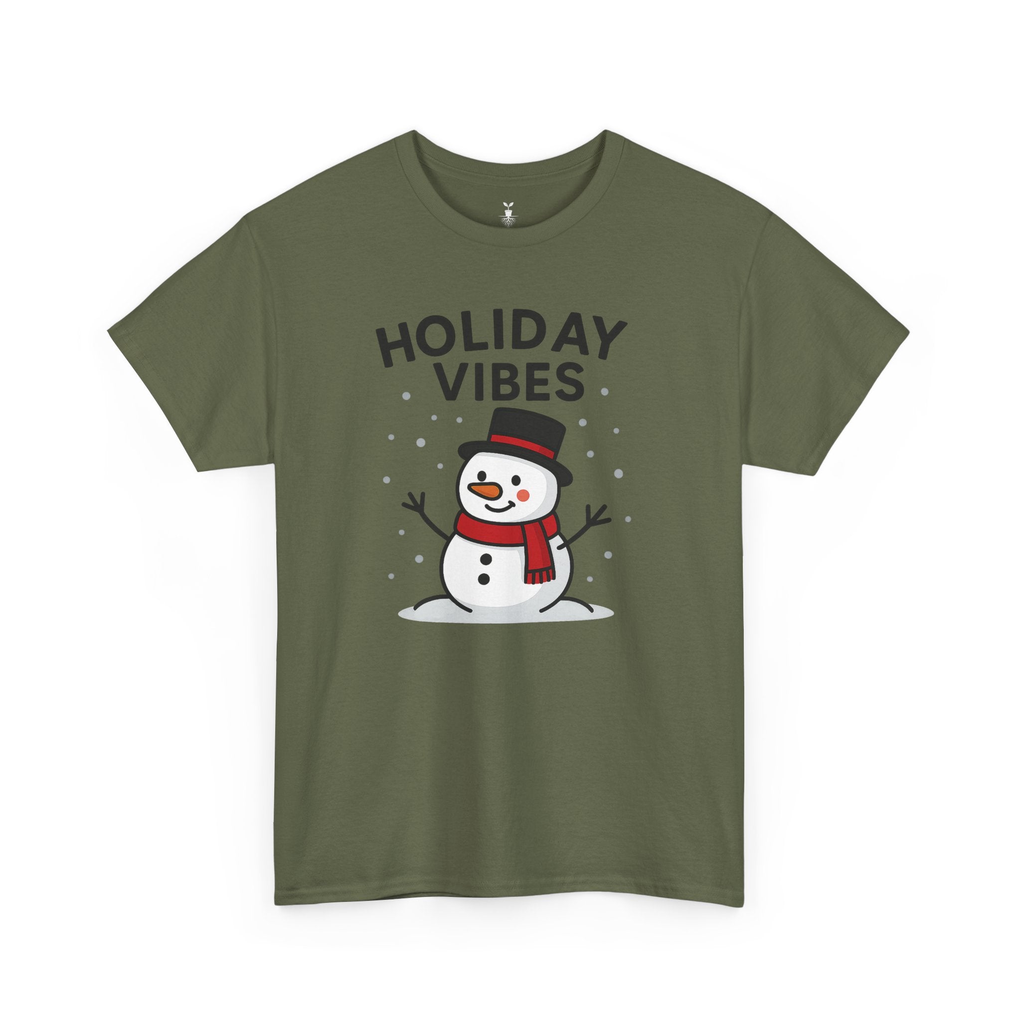 Holiday Vibes Snowman Christmas T-Shirt