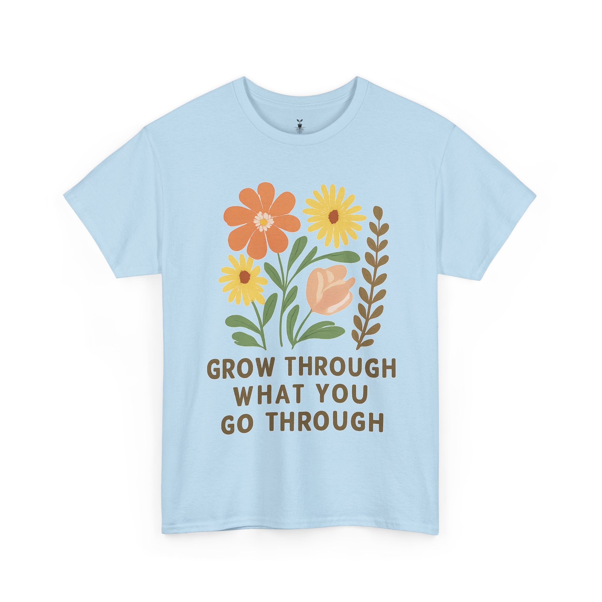 Boho Floral Grow Through What You Go ThroughT-Shirt