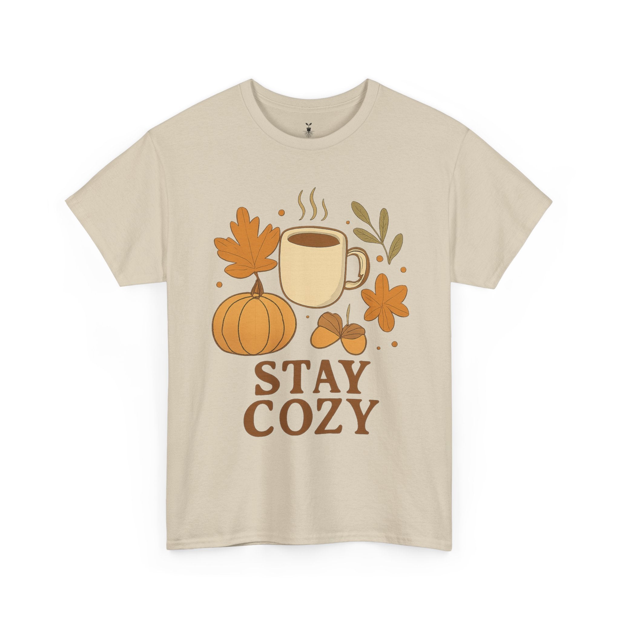 Coffee Mug Pumpkin Leaves and Acorns Autumn Stay Cozy T-Shirt