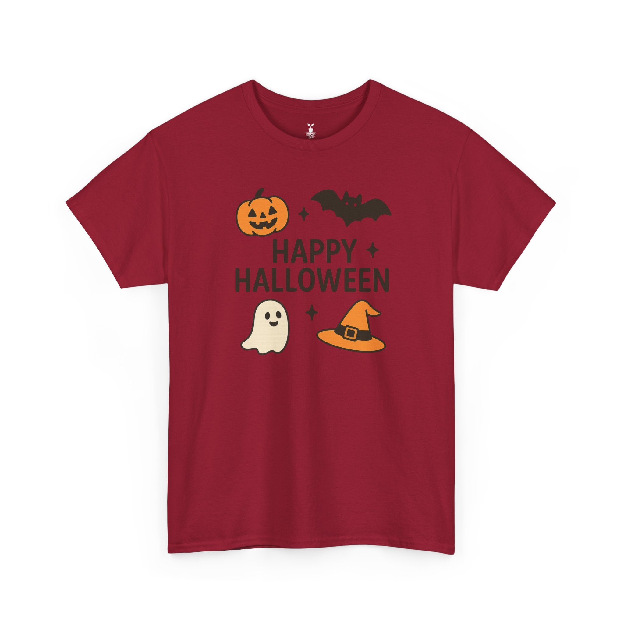 Ghost, Pumpkin, Bat & Witch Hat T-Shirt