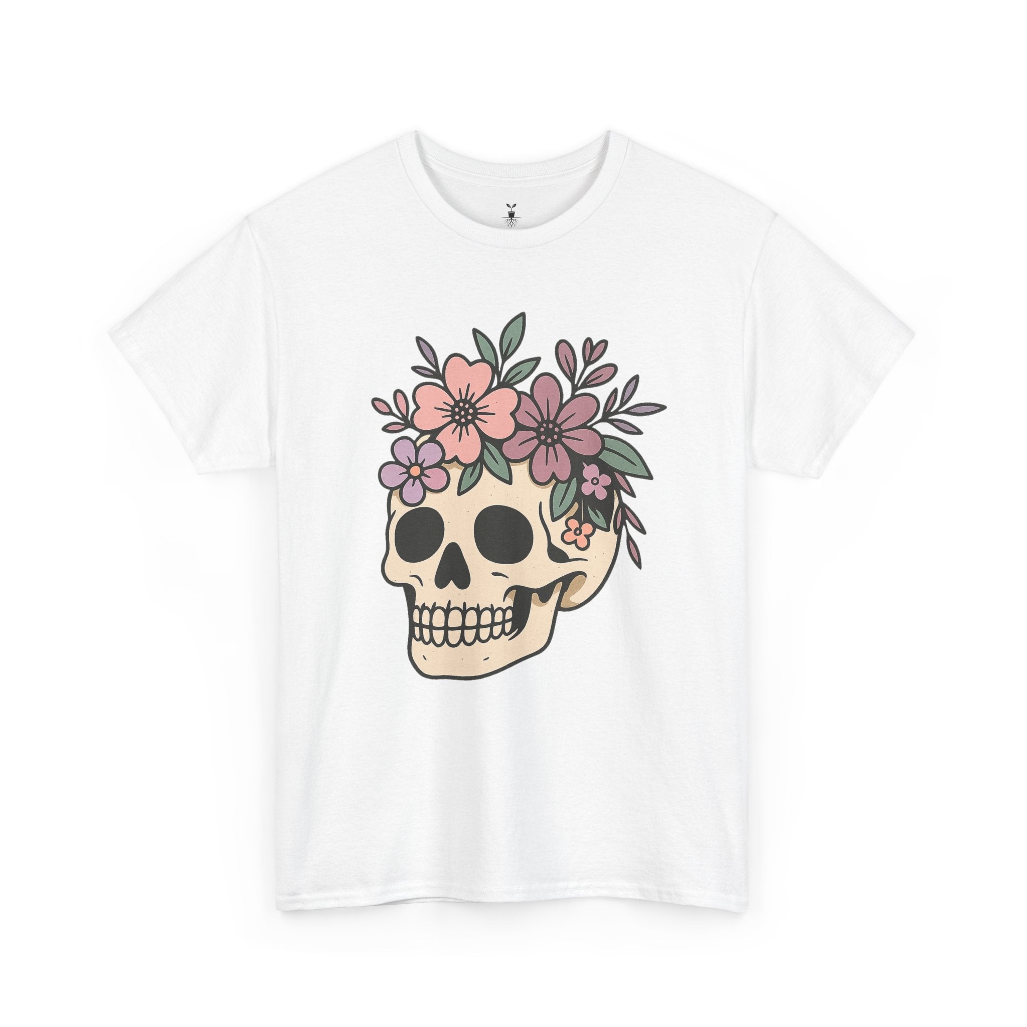 Halloween Skull Boho Flower tshirt