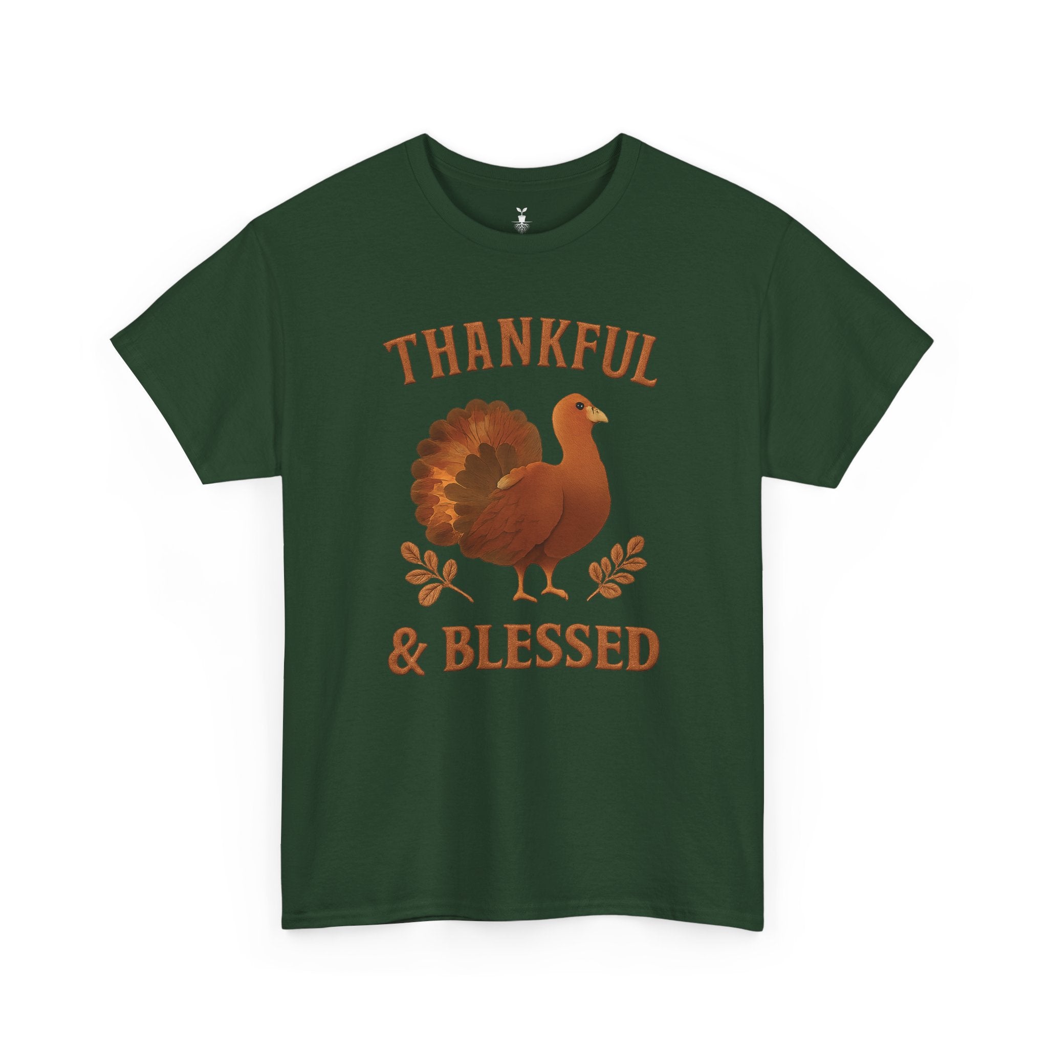 Fall Thankful and Blessed Turkey T-Shirt