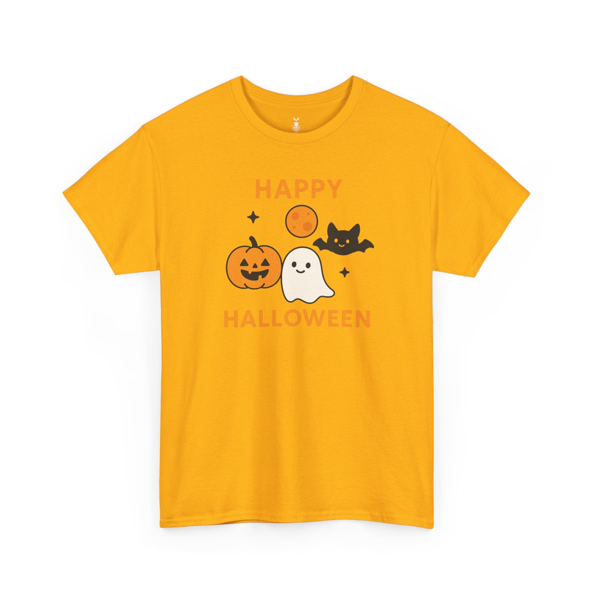 Cartoon Pumpkin, Ghost & Bat T-Shirt