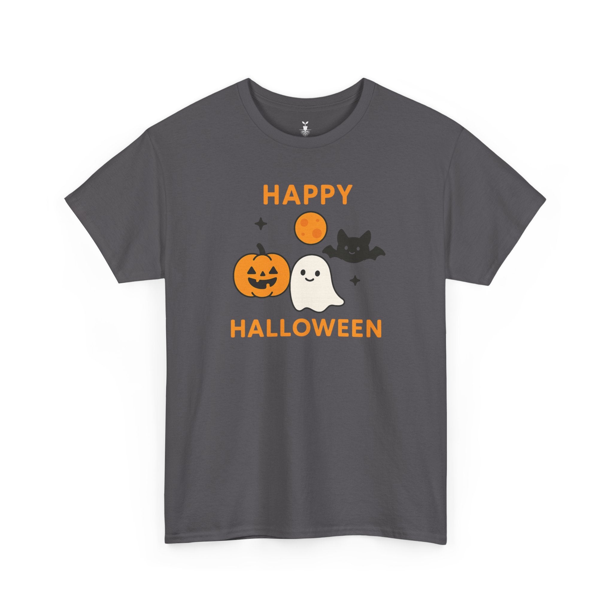 Cartoon Pumpkin, Ghost & Bat T-Shirt