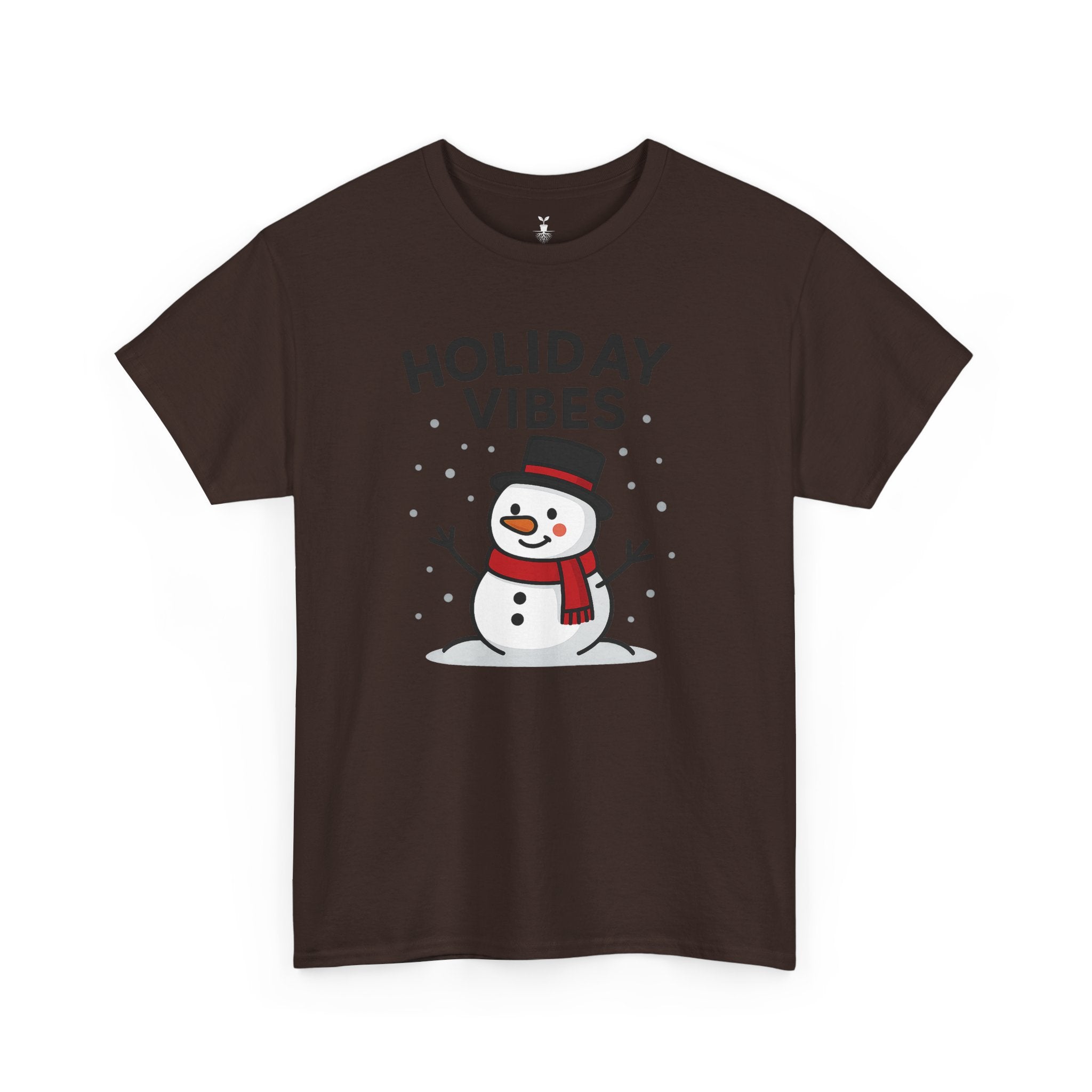 Holiday Vibes Snowman Christmas T-Shirt
