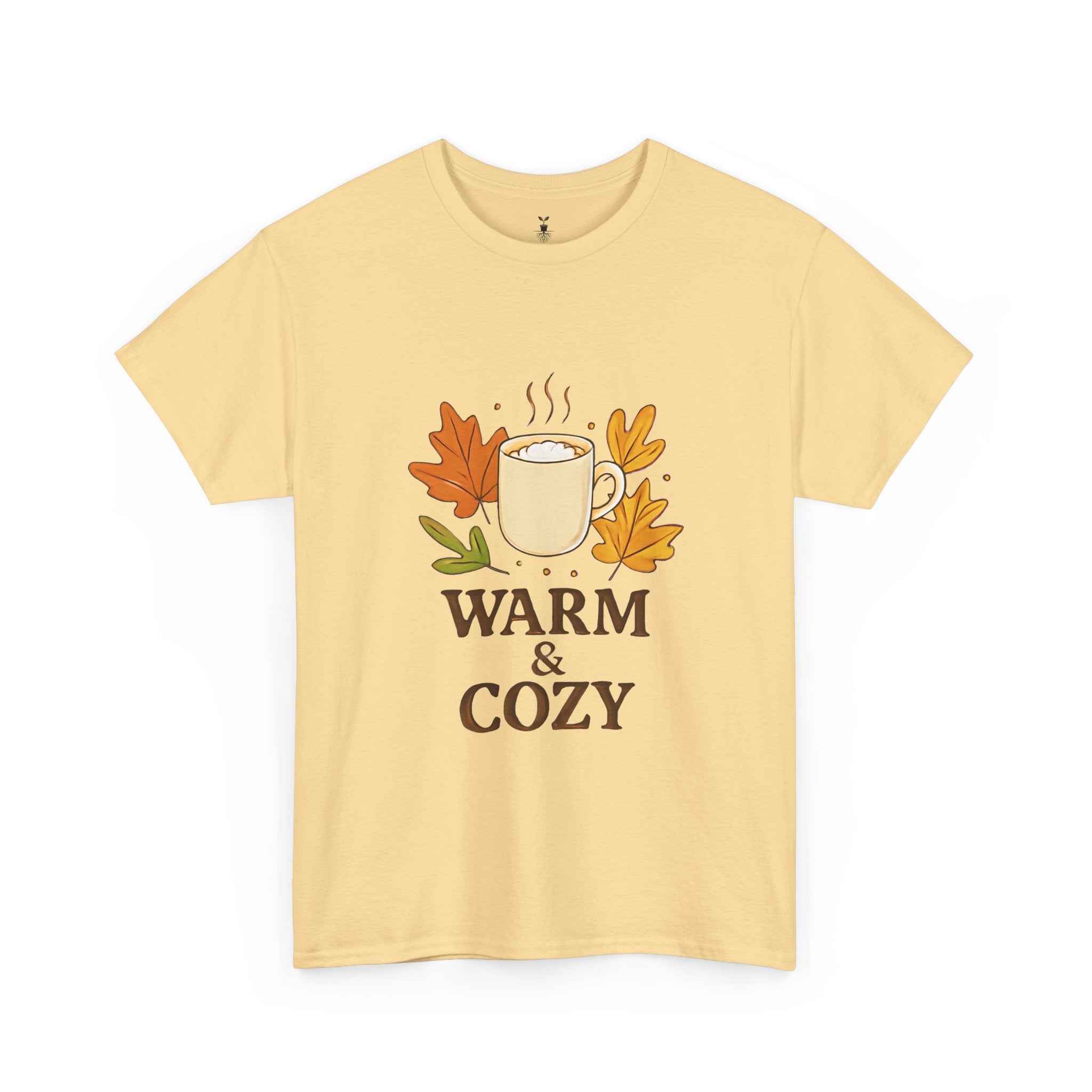 Autumn Coffee Mug with Fall Leaves Warm and Cozy T-Shirt