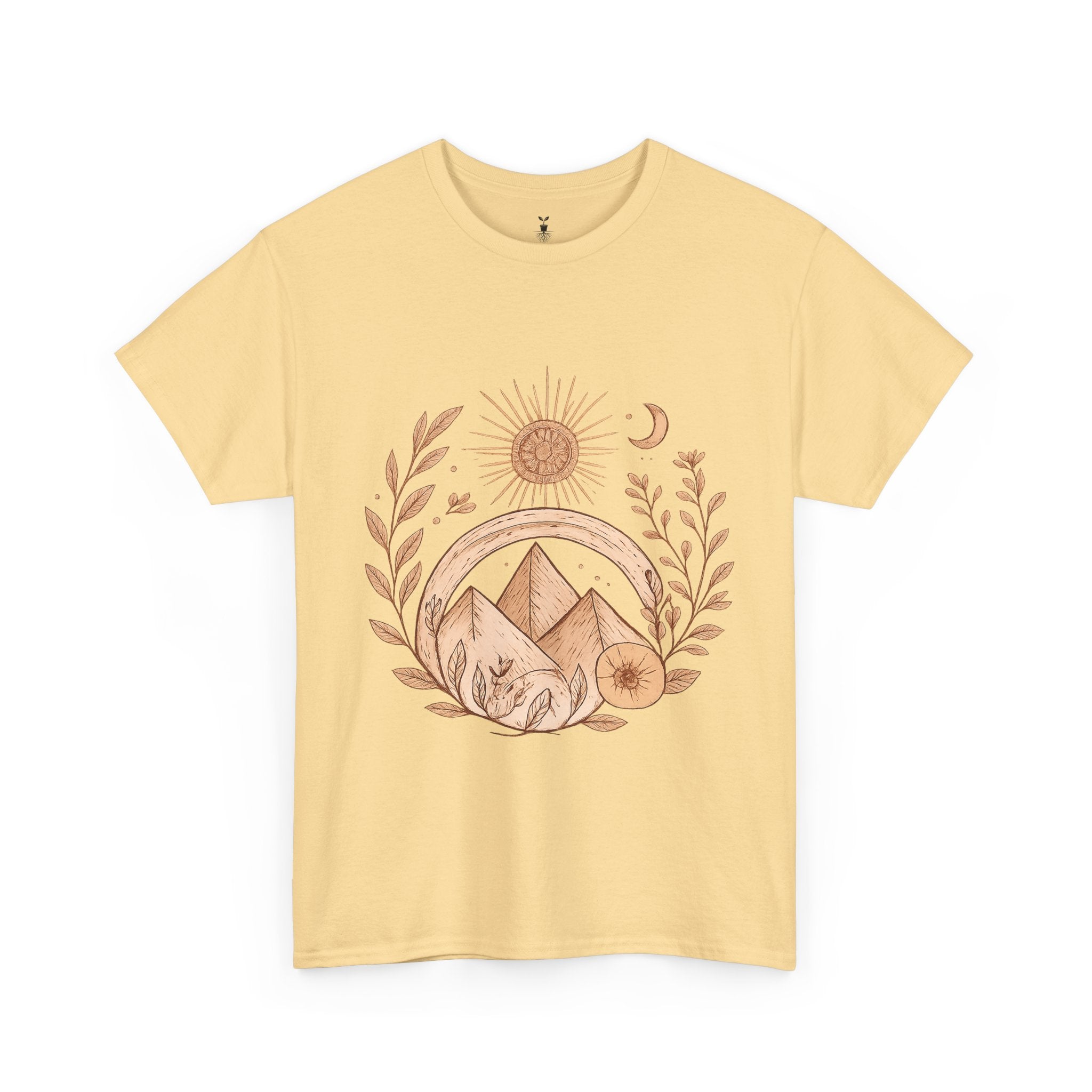 Sun, Moon, and Mountain Bohemian T-Shirt