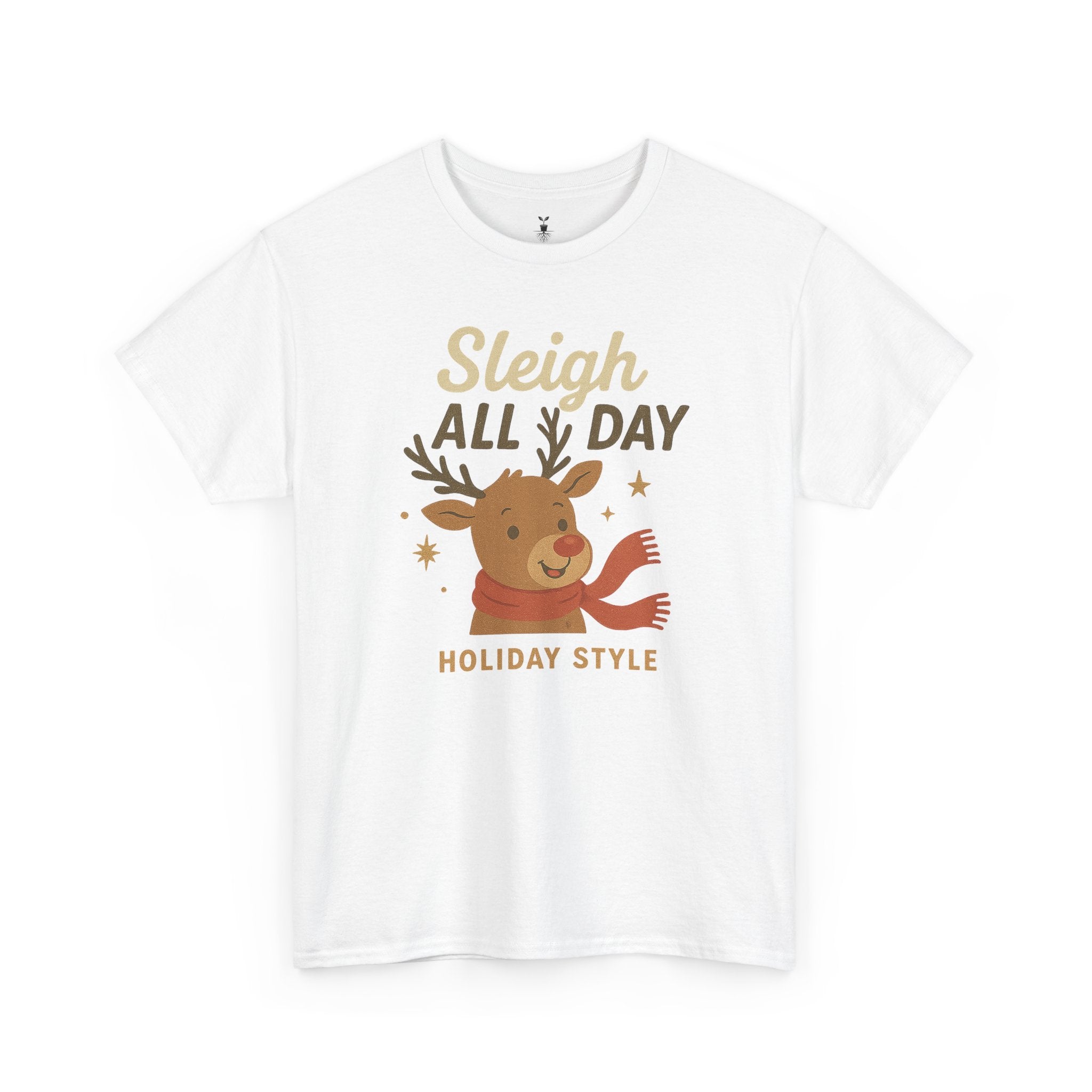 Funny Holiday Christmas T-Shirt Sleigh All Day