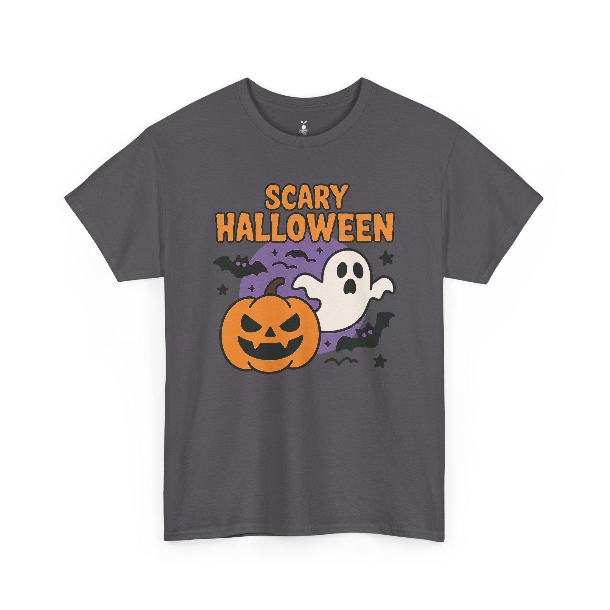 Scary Halloween with Ghost, Pumpkin, and Bats T-Shirt