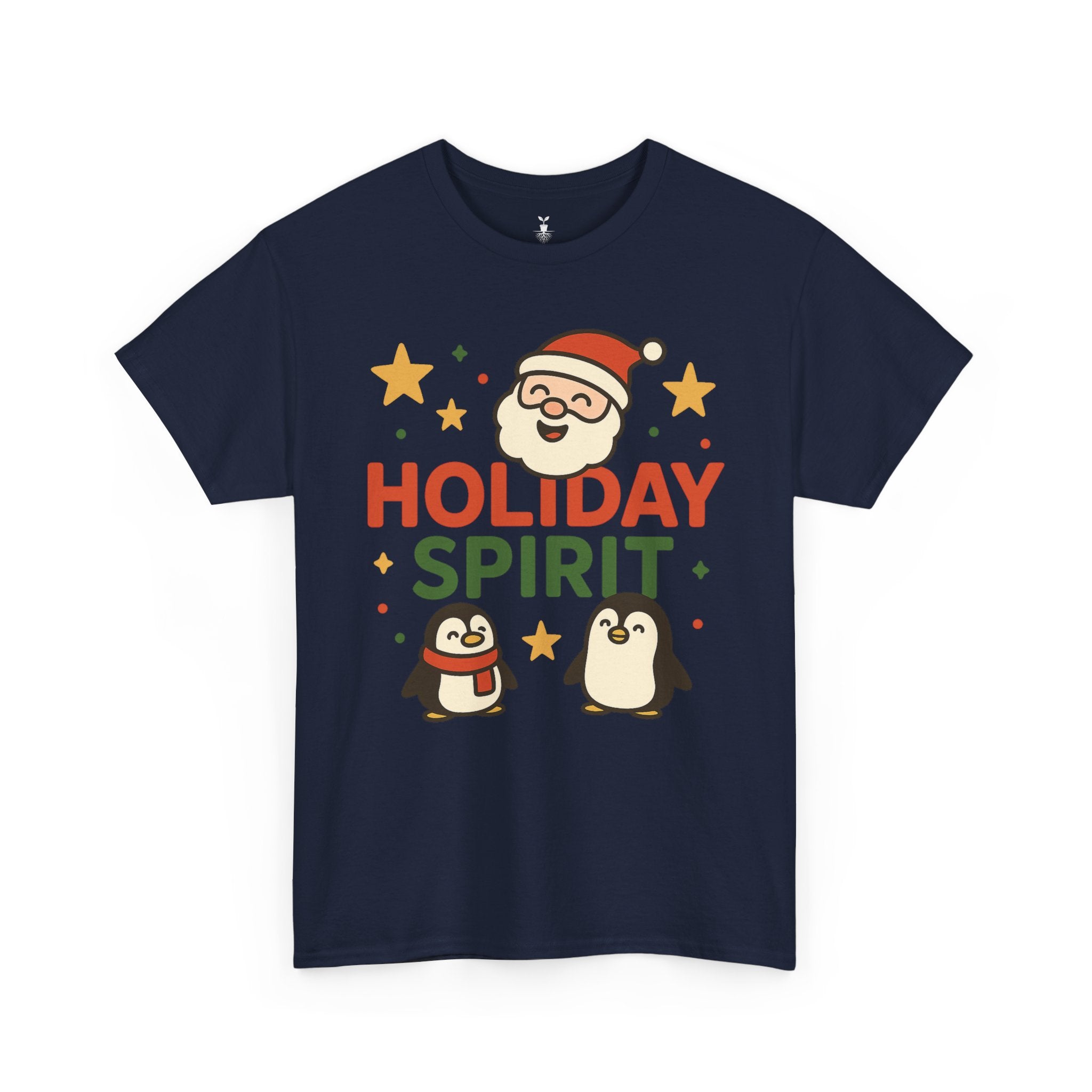 Santa and Penguins Holiday Spirit Christmas  T-Shirt