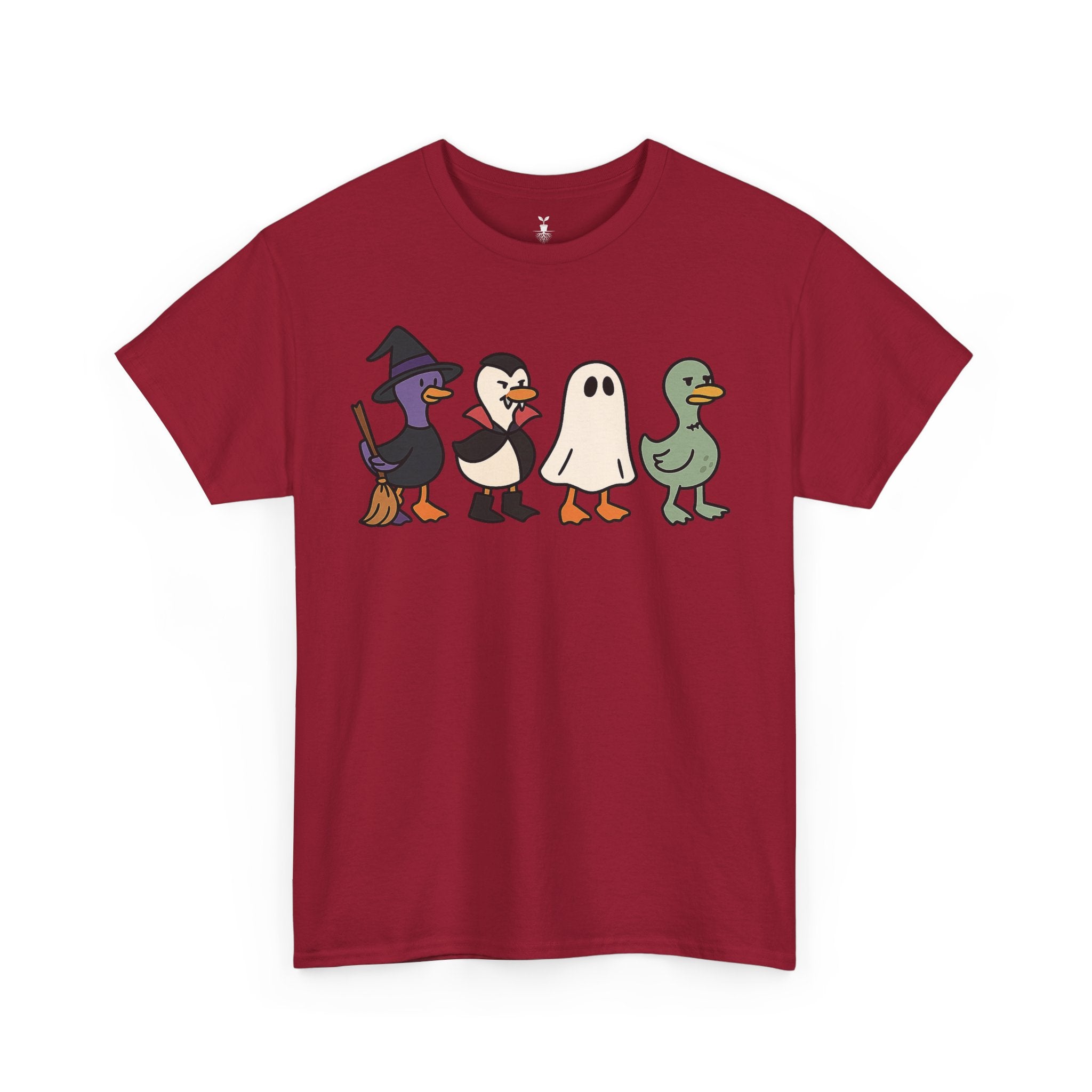 Ducks as Witch Vampire Ghost and Frankenstein Zombie Halloween T-Shirt