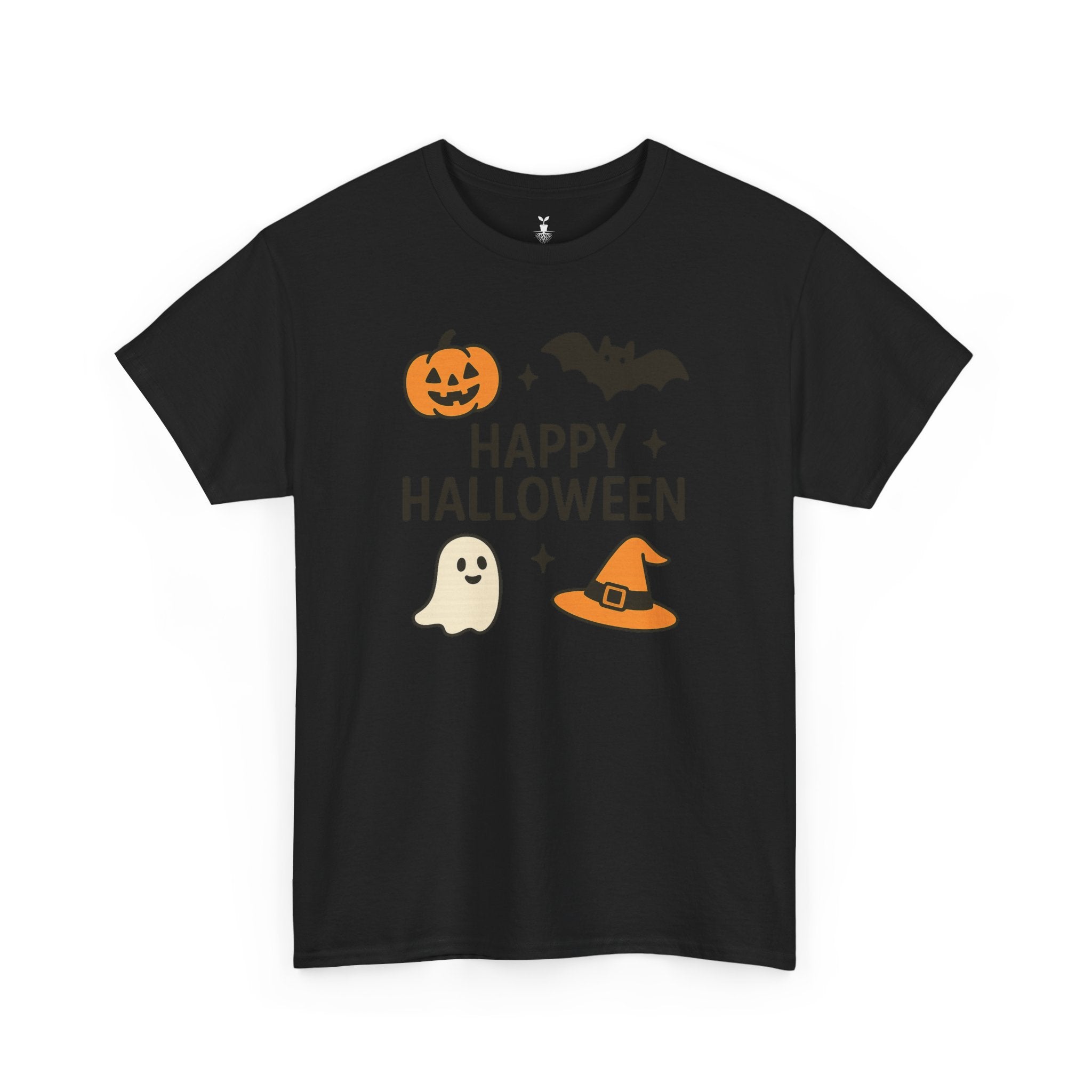 Ghost, Pumpkin, Bat & Witch Hat T-Shirt