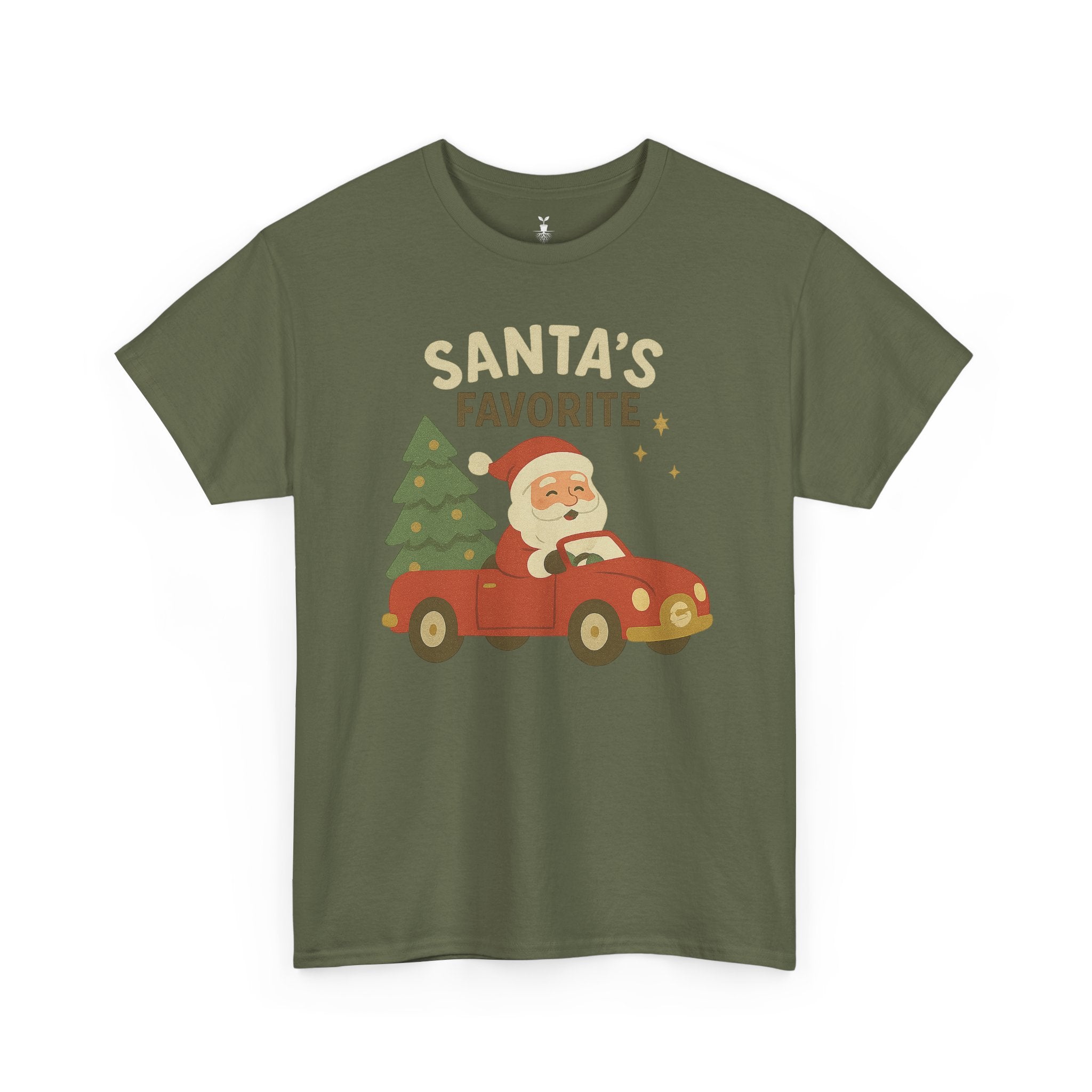 Santas Favorite Driving Red Car with Tree T-Shirt