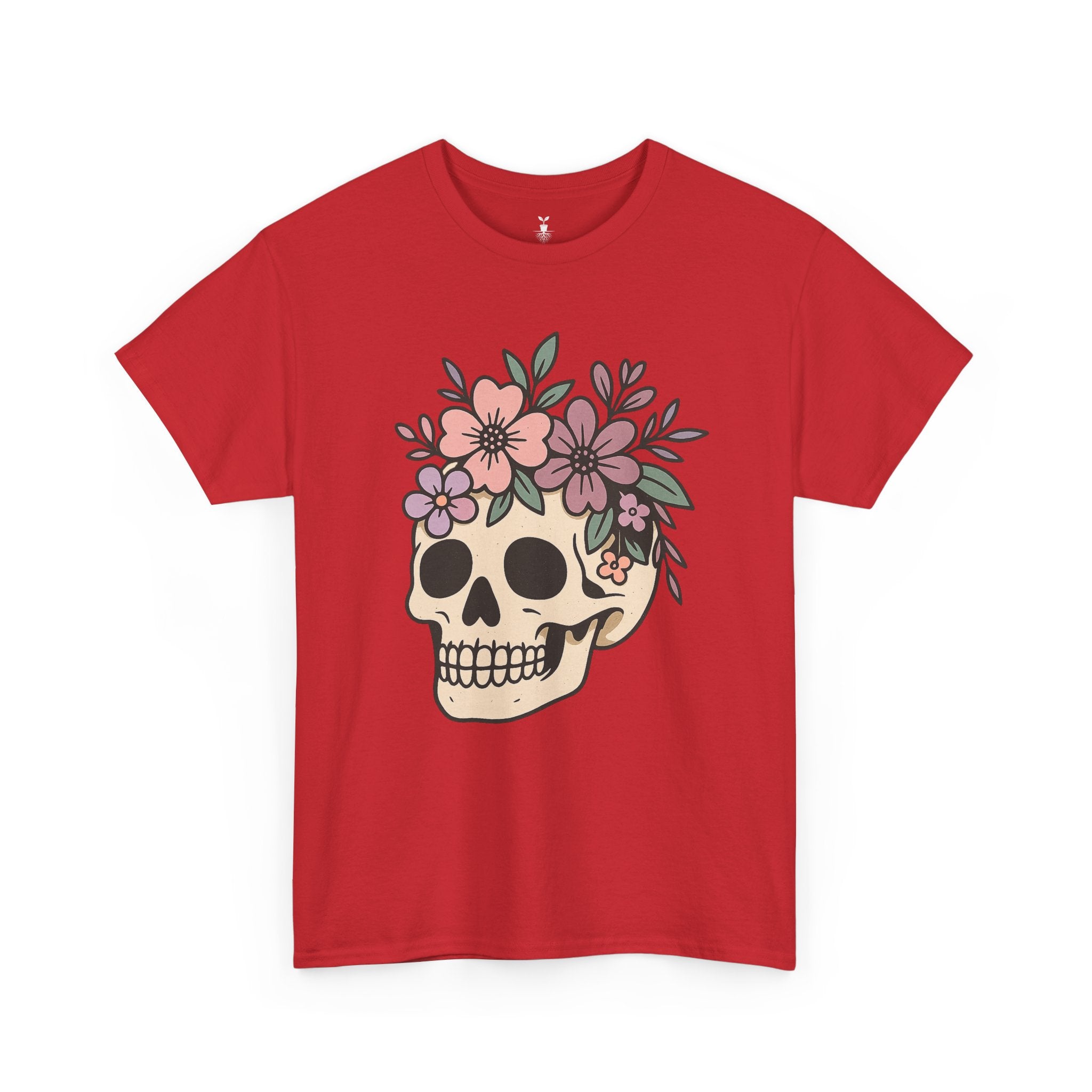 Halloween Skull Boho Flower tshirt