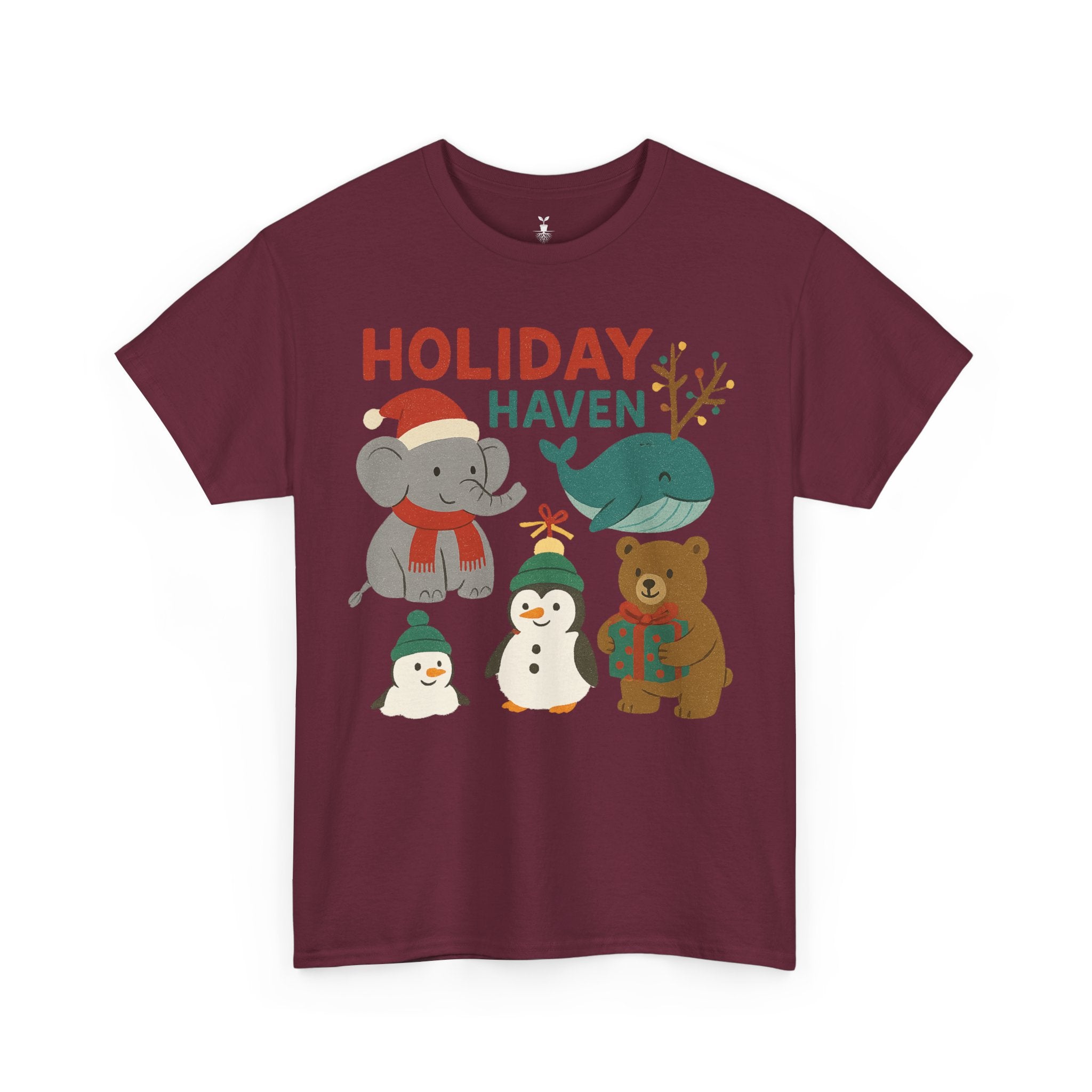 Holiday Haven Penguin Whale Elephant Bear T-Shirt