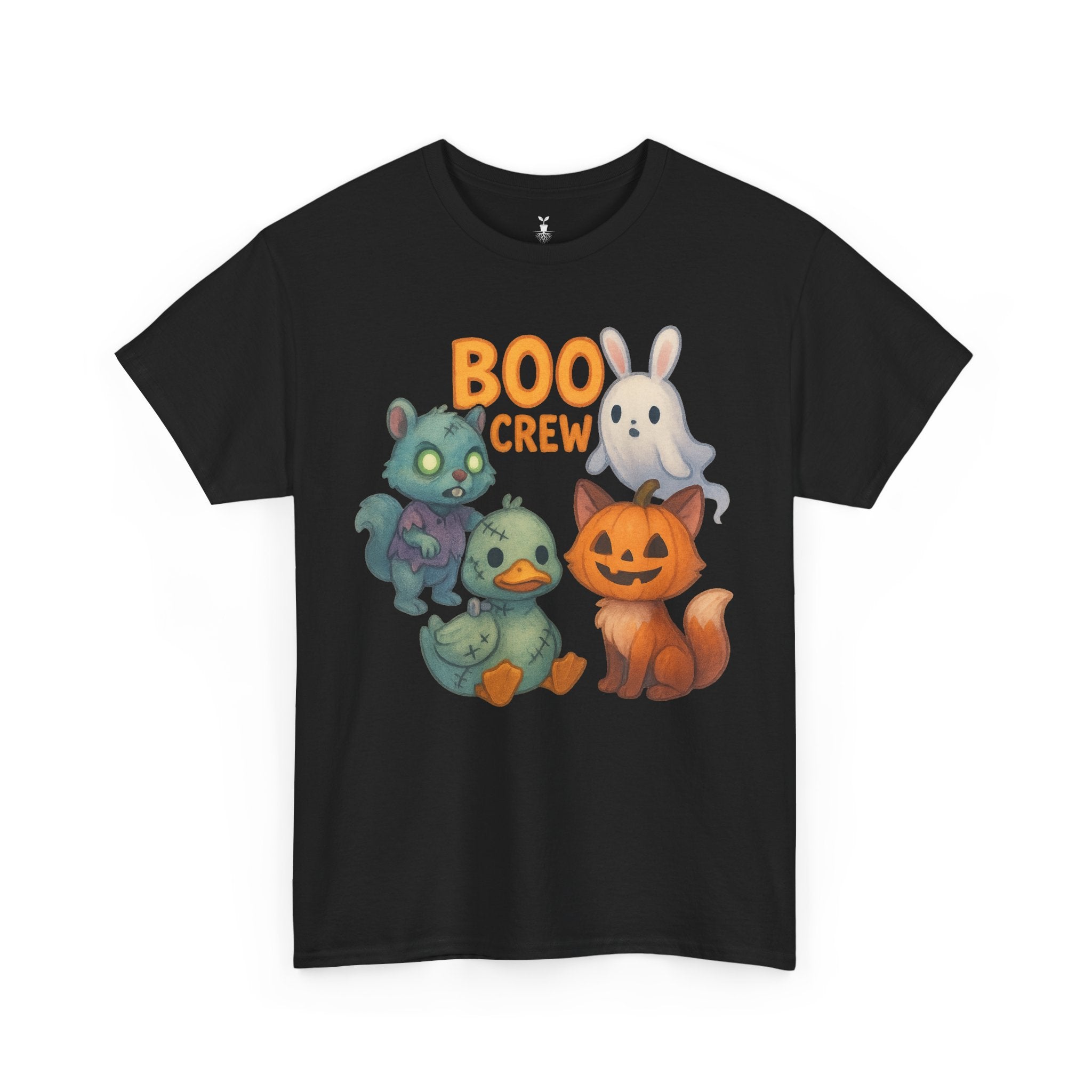 Zombie Squirrel, Ghost Bunny, Pumpkin Cat & Duck  Boo Crew T-Shirt