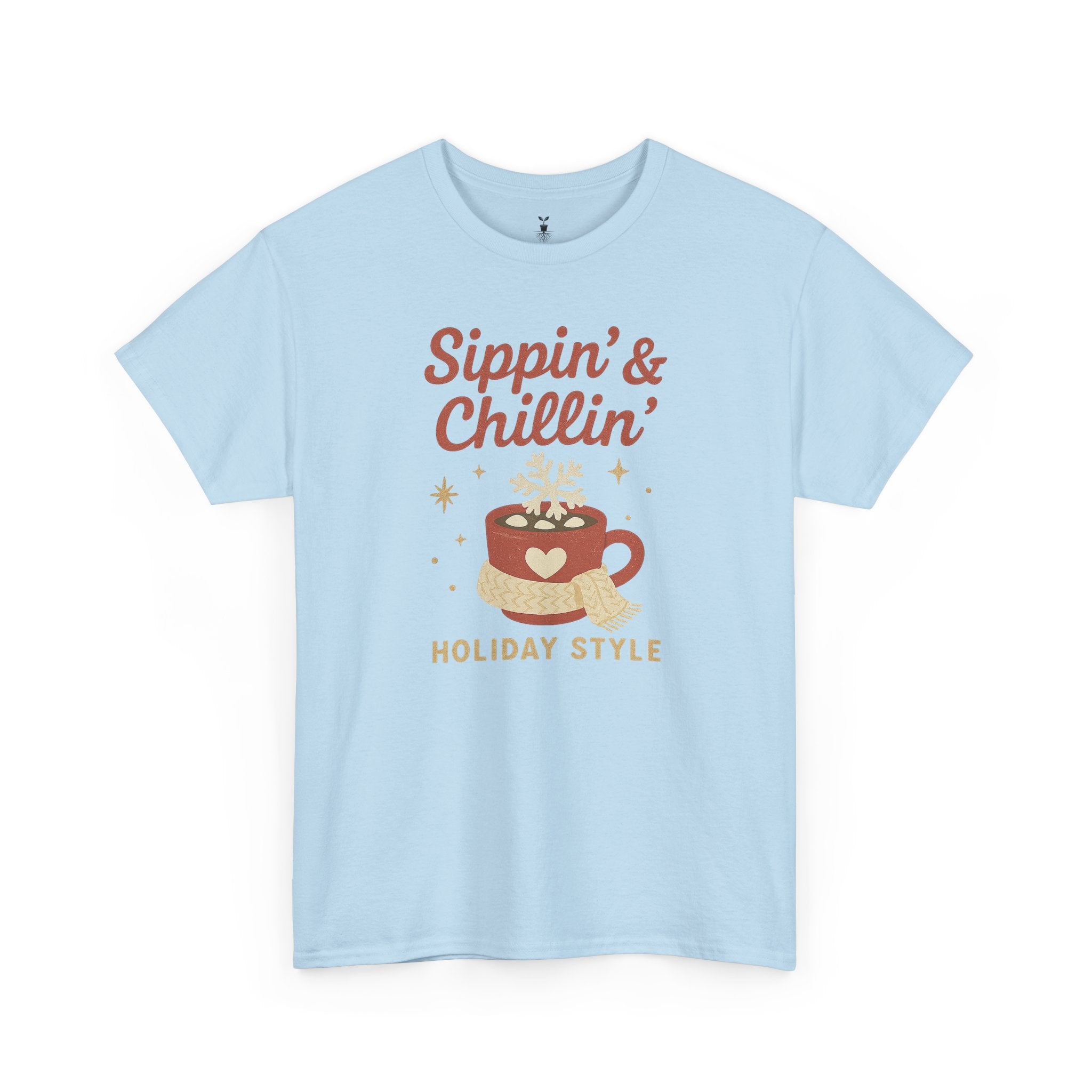 Sippin and Chillin Mug with Snowflake Marshmallows Christmas T-Shirt