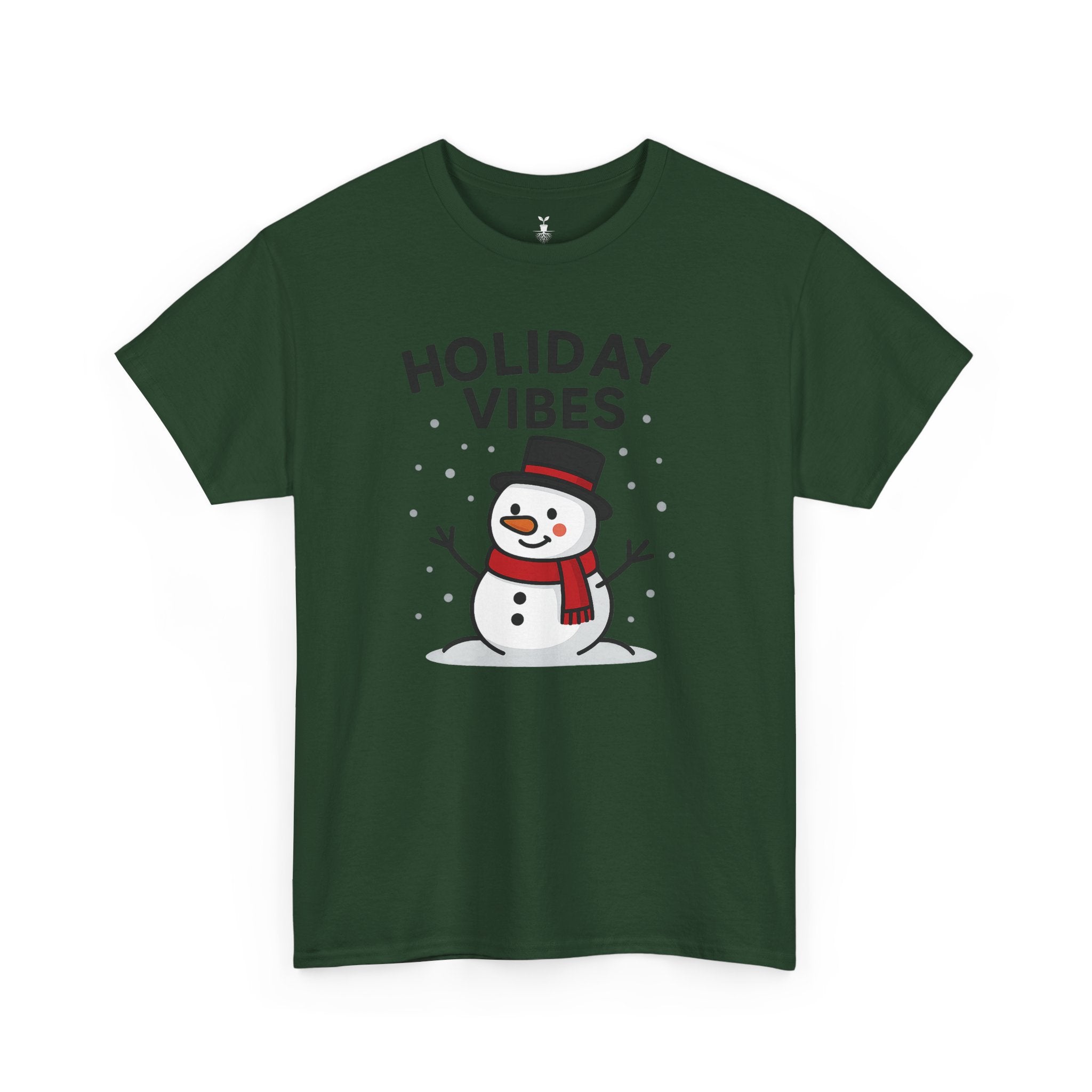 Holiday Vibes Snowman Christmas T-Shirt