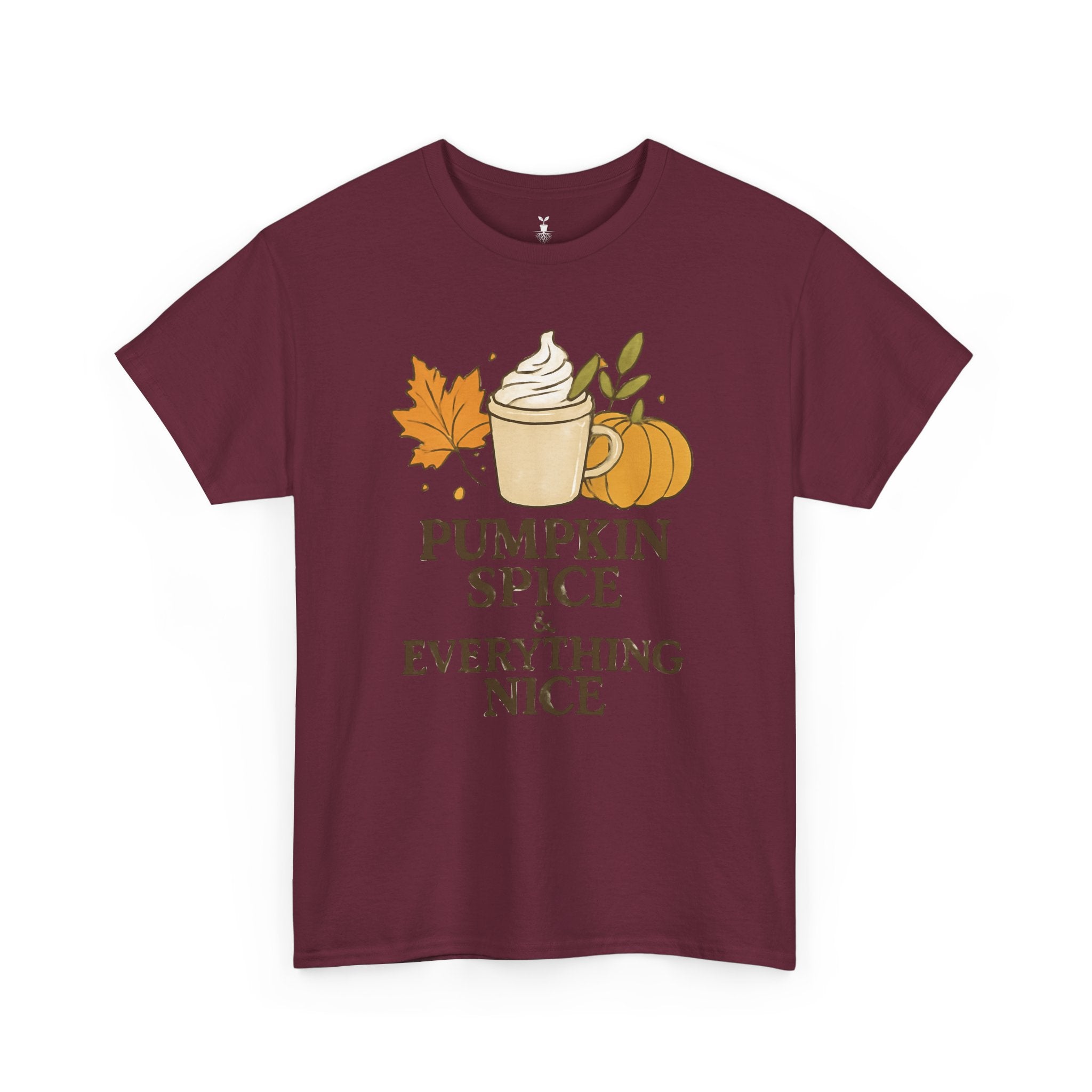Seasonal Autumn Coffee Cup and Pumpkin Spice T-Shirt